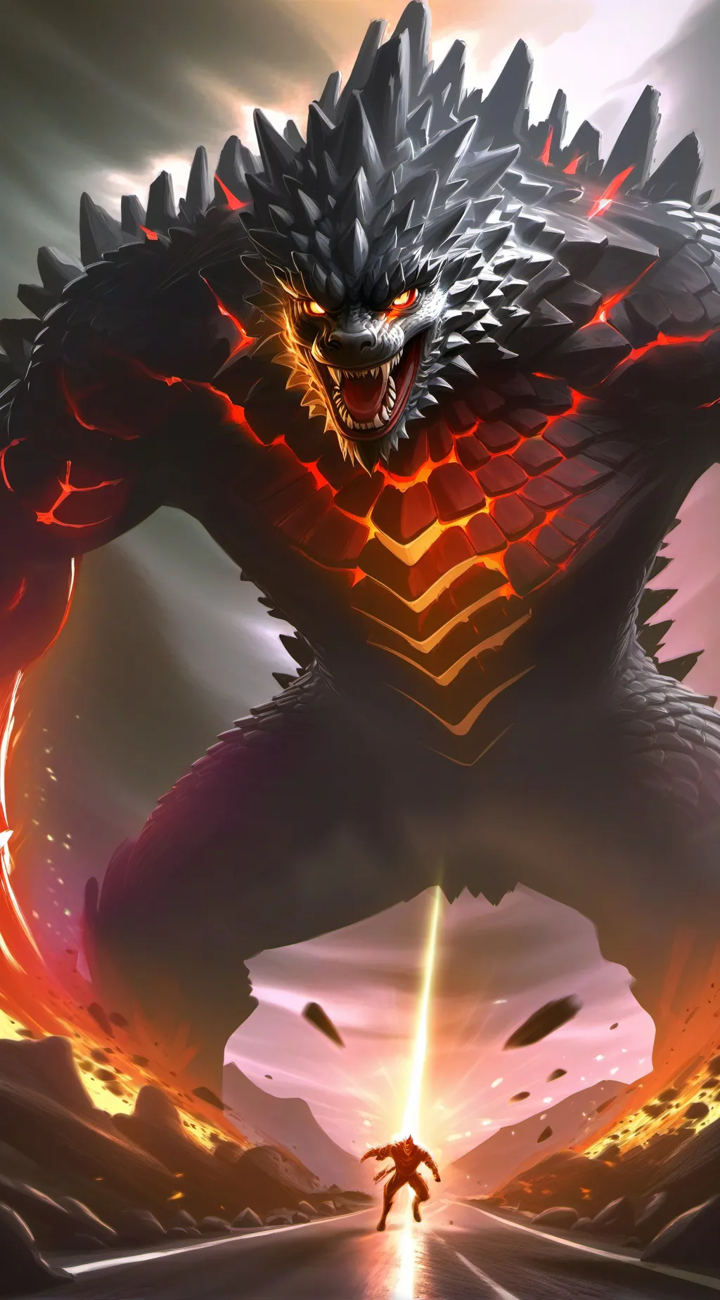 ai character: Shin Godzilla background