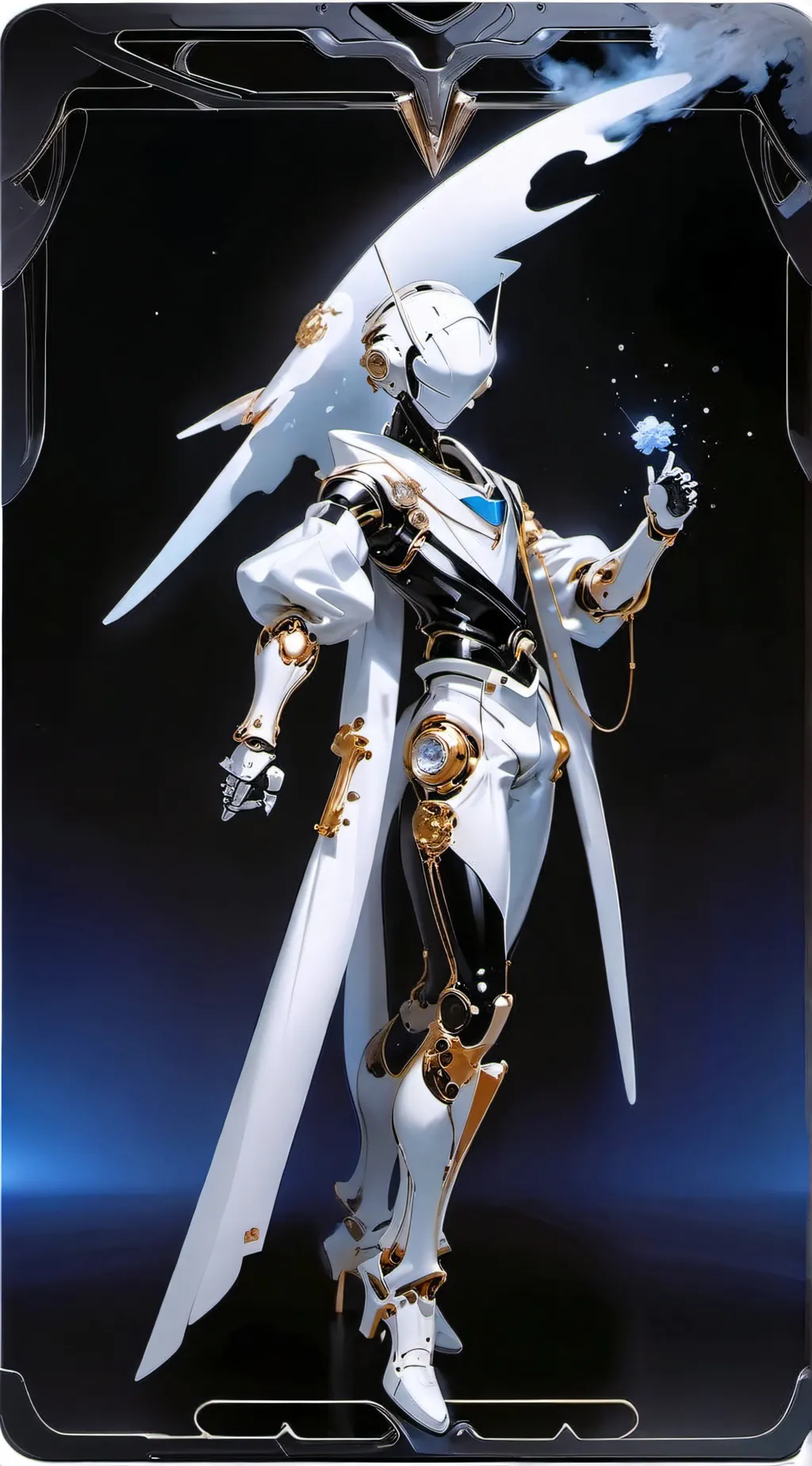 ai character: shadow black white background