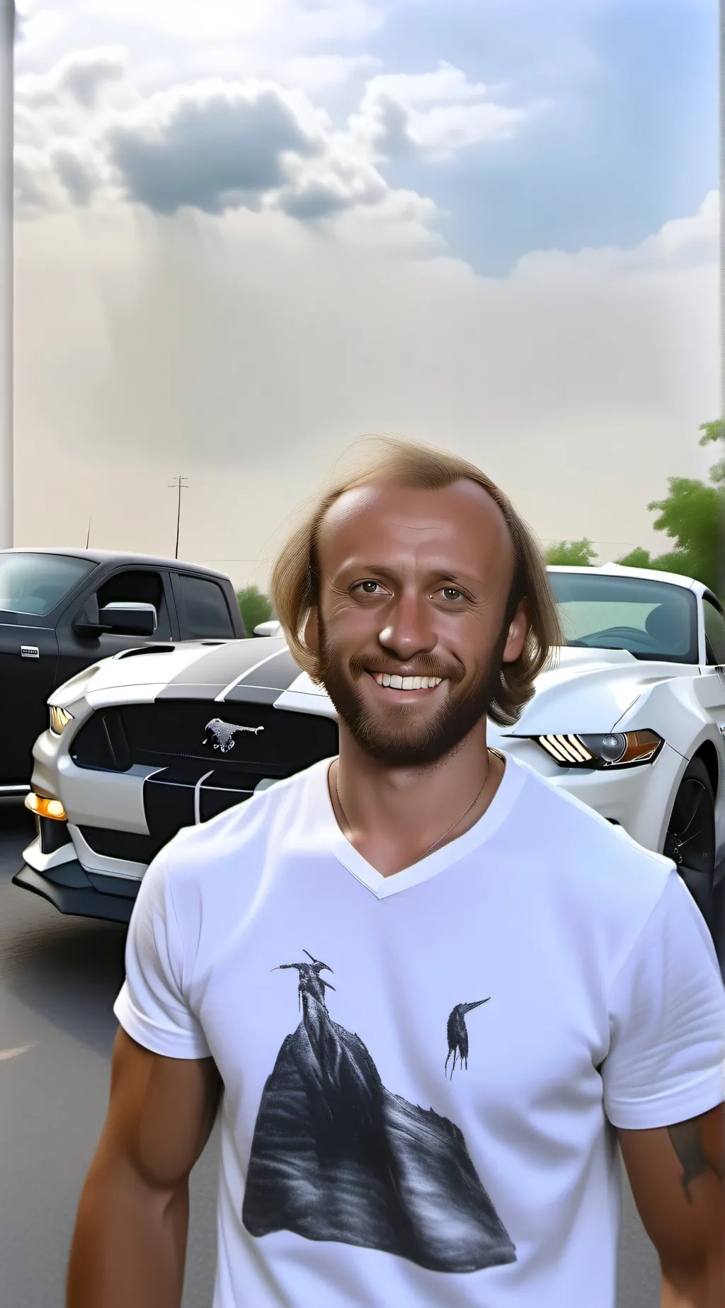 ai character: Maurice gibb  background
