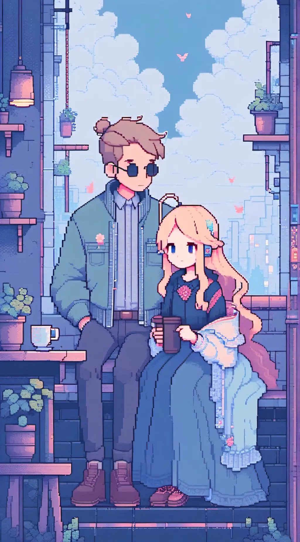 ai character: Lily and Jake background