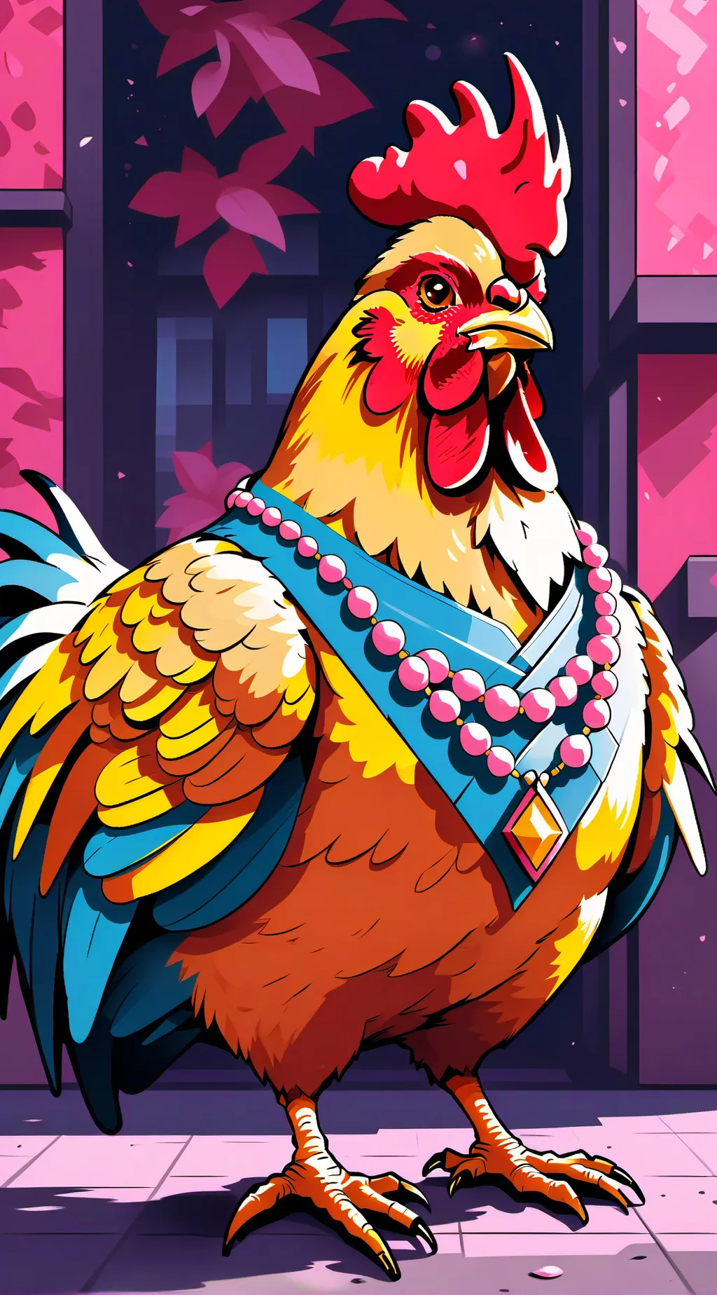 ai character: Wimpin Chicken  background