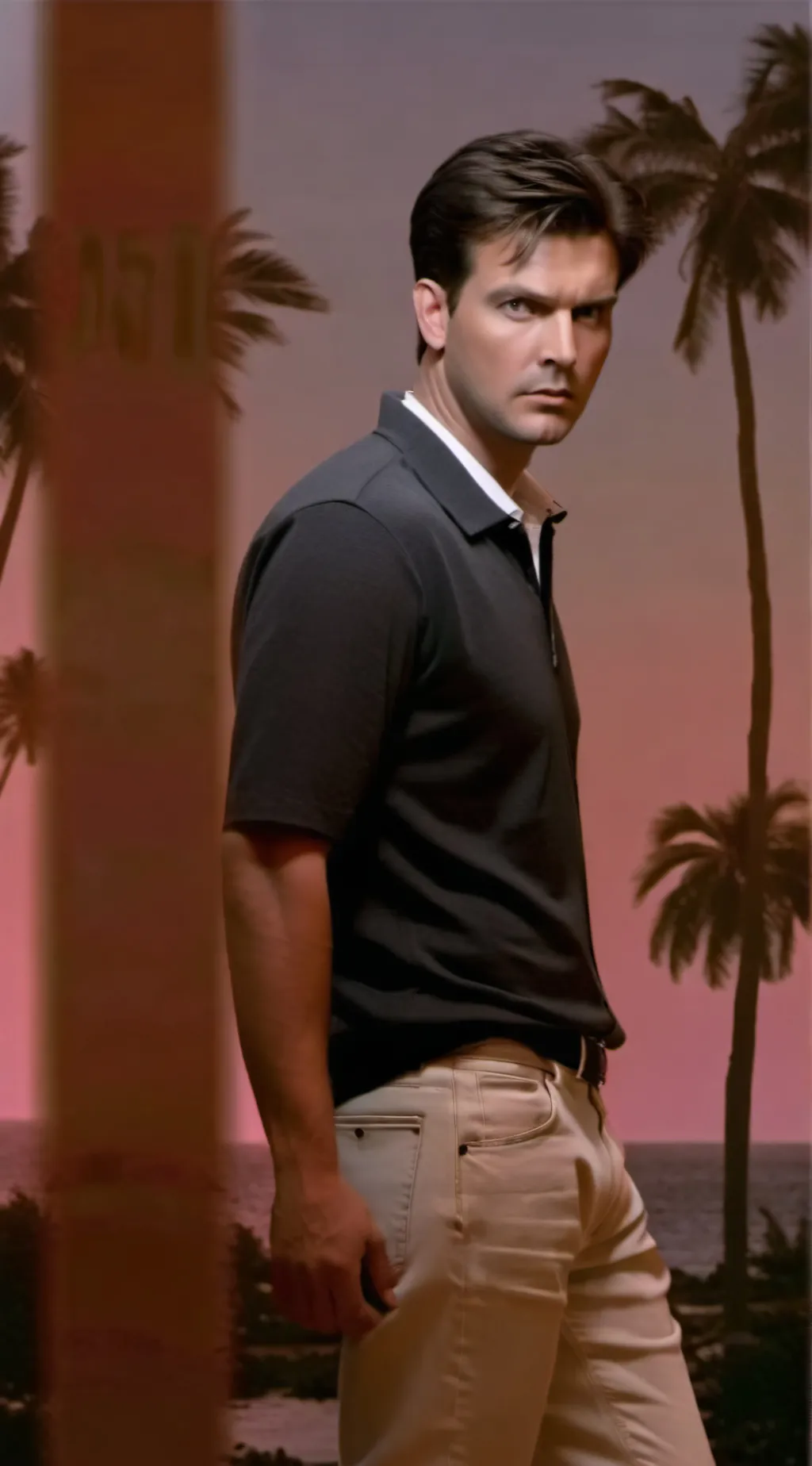 ai character: Charlie Harper background