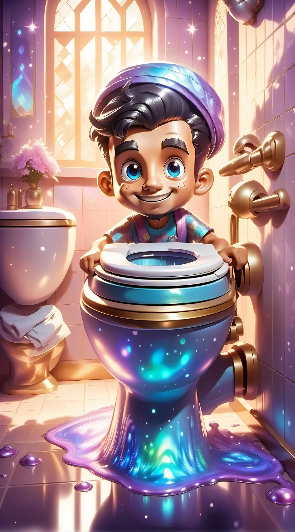ai character: Skibidi toilet 😔 background
