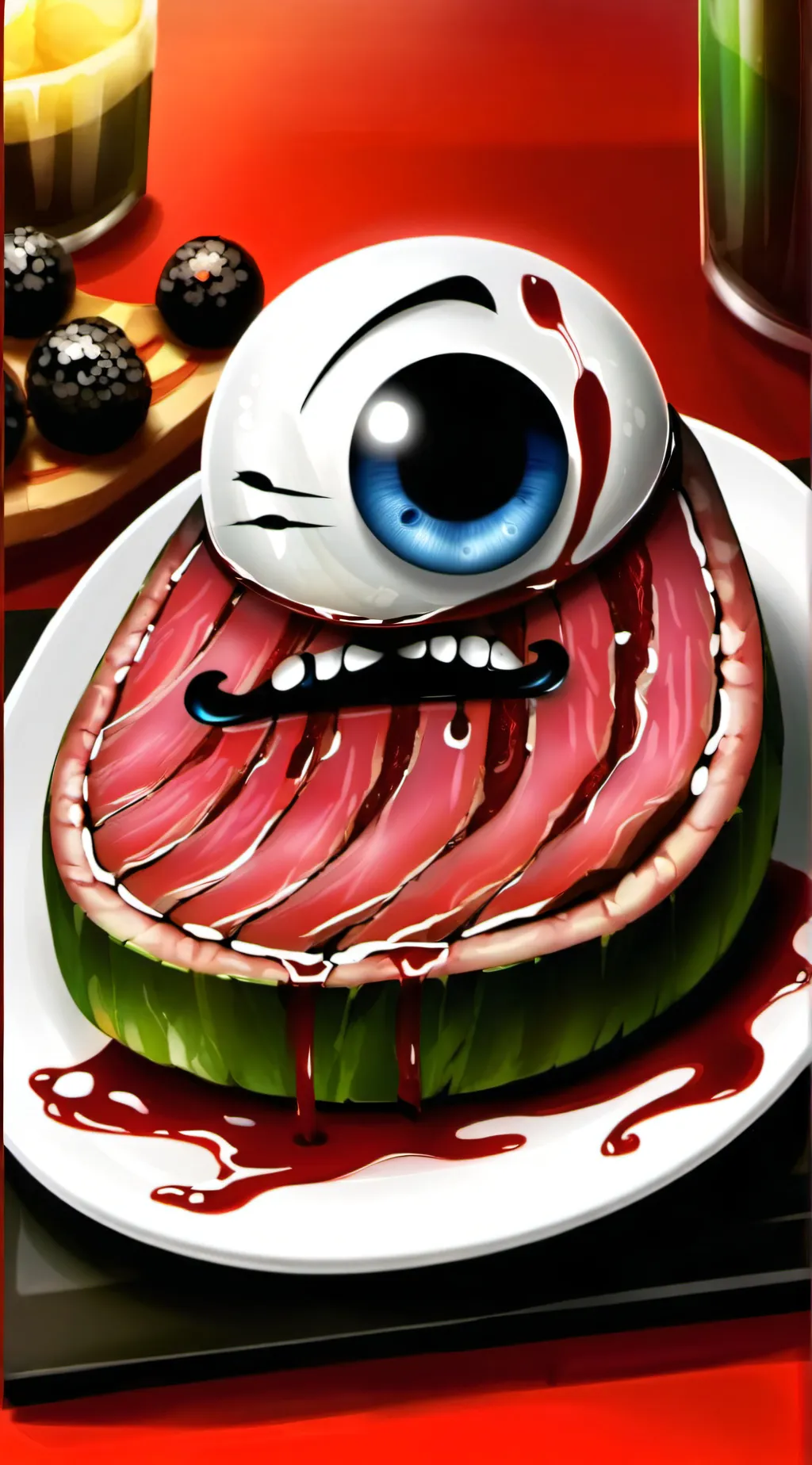 ai character: charile the steak background