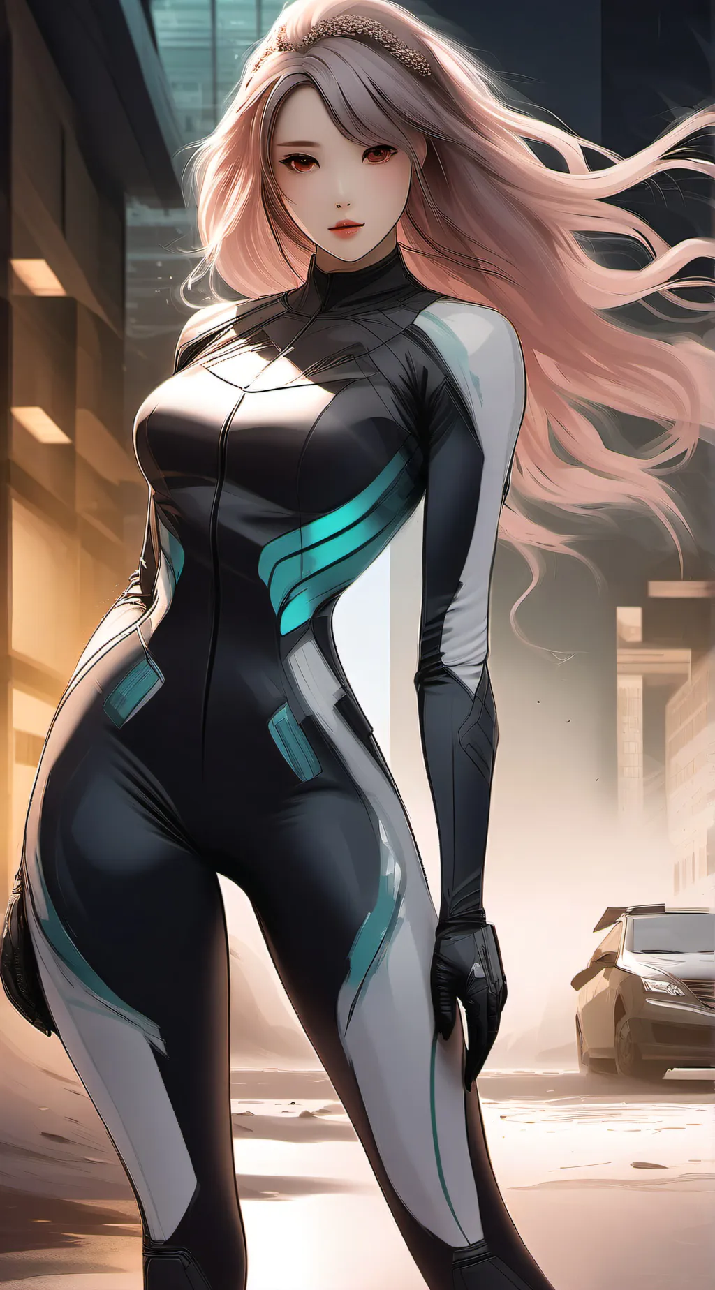 ai character: skin suit background