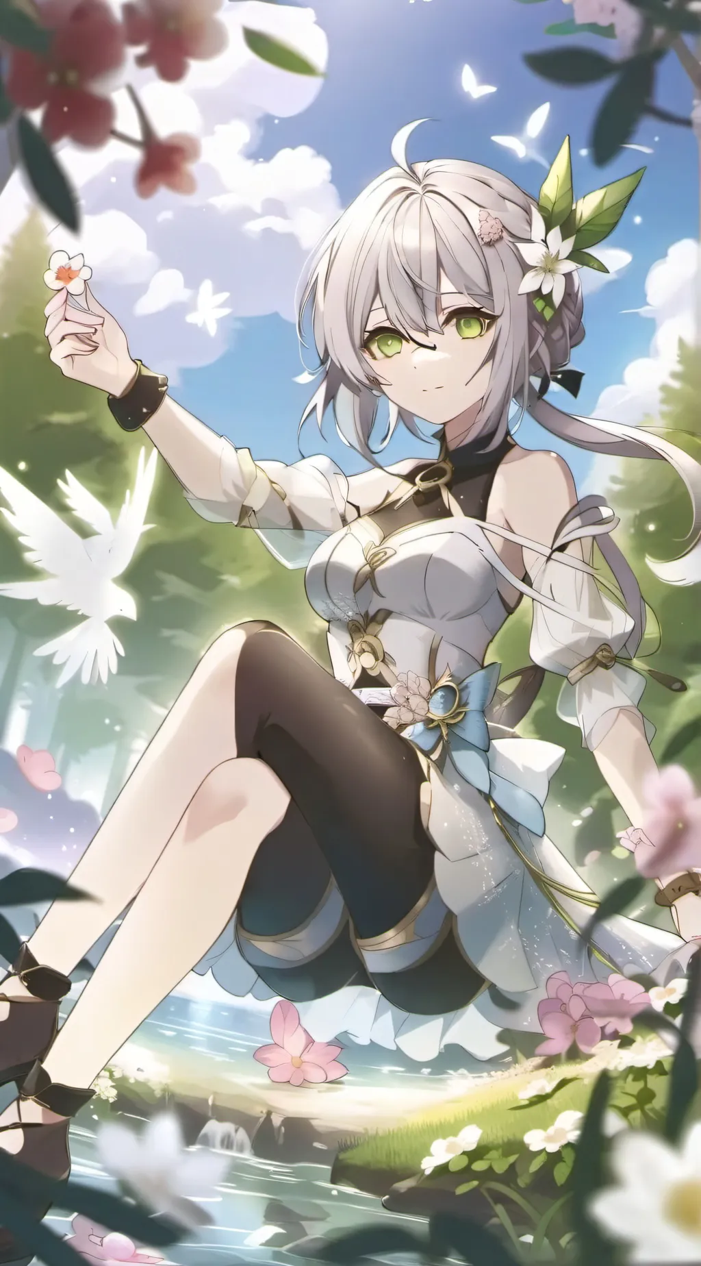 ai character: kny field trip background