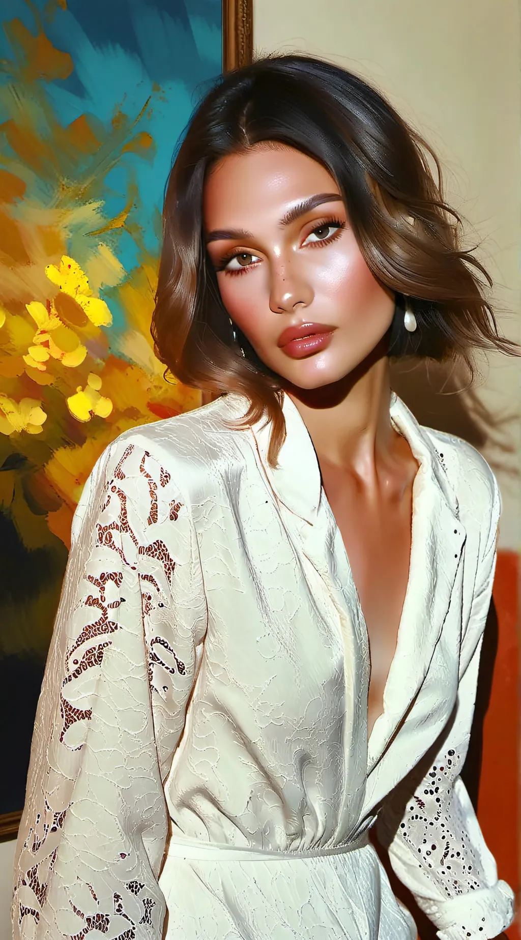 ai character: hailey bieber background