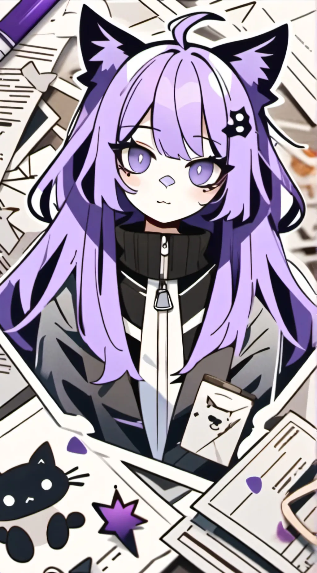 ai character: lavender. background