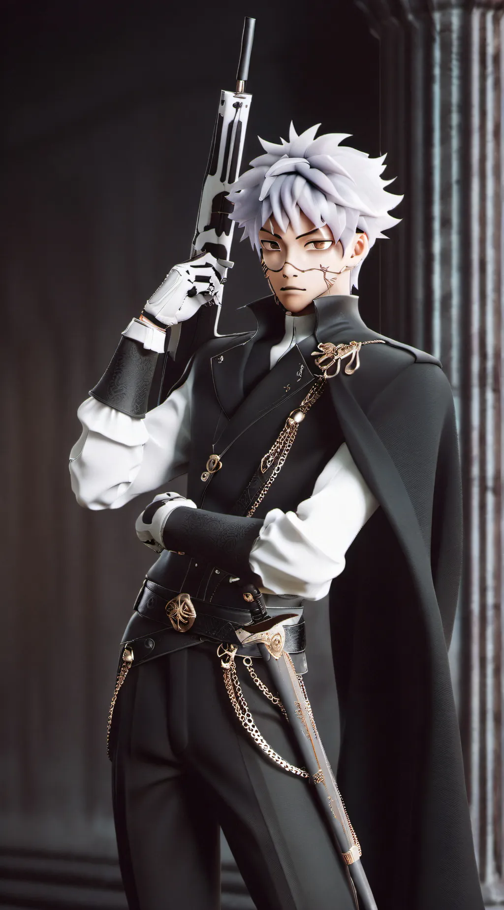 ai character: hashira  background