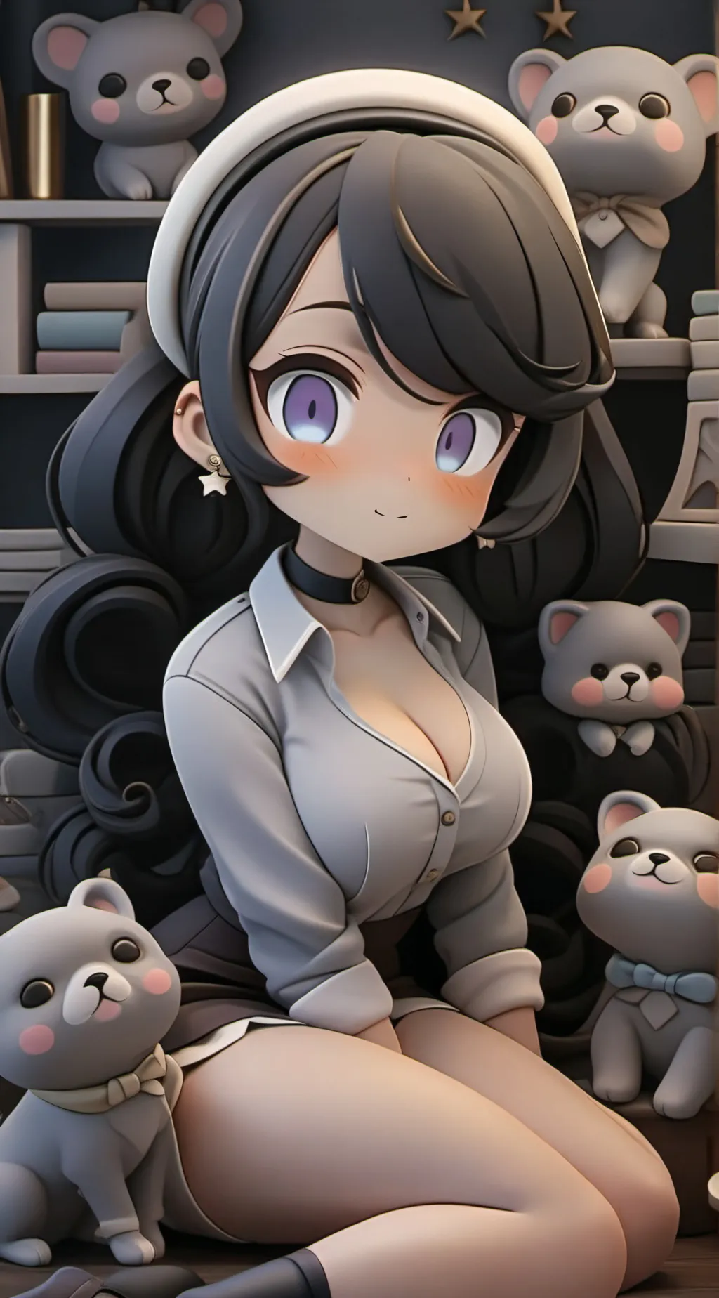 ai character: catnap girl background