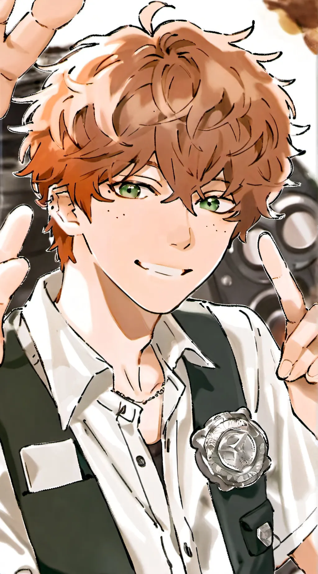 ai character: Charlie Peach background