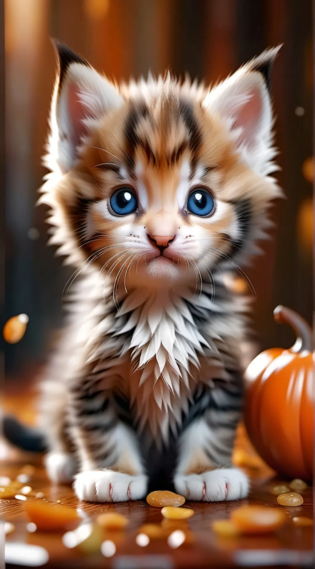 ai character: Cute kitten background