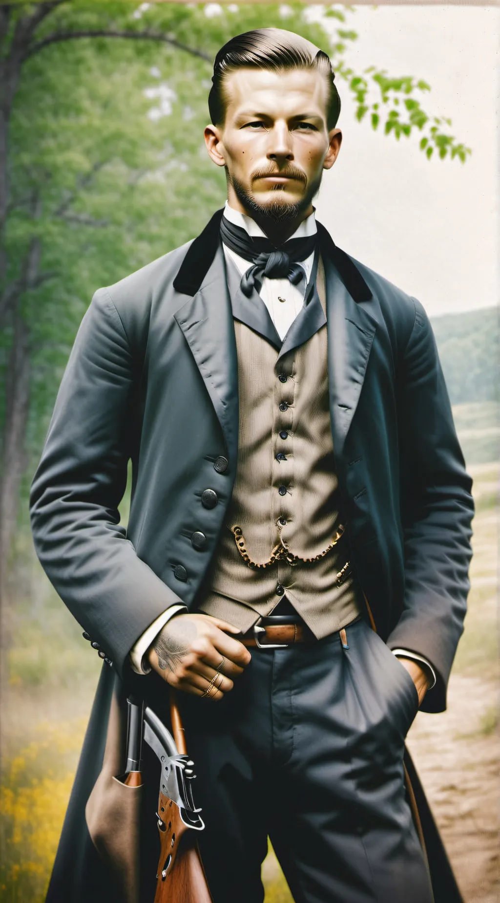 ai character: jesse james outlaw background