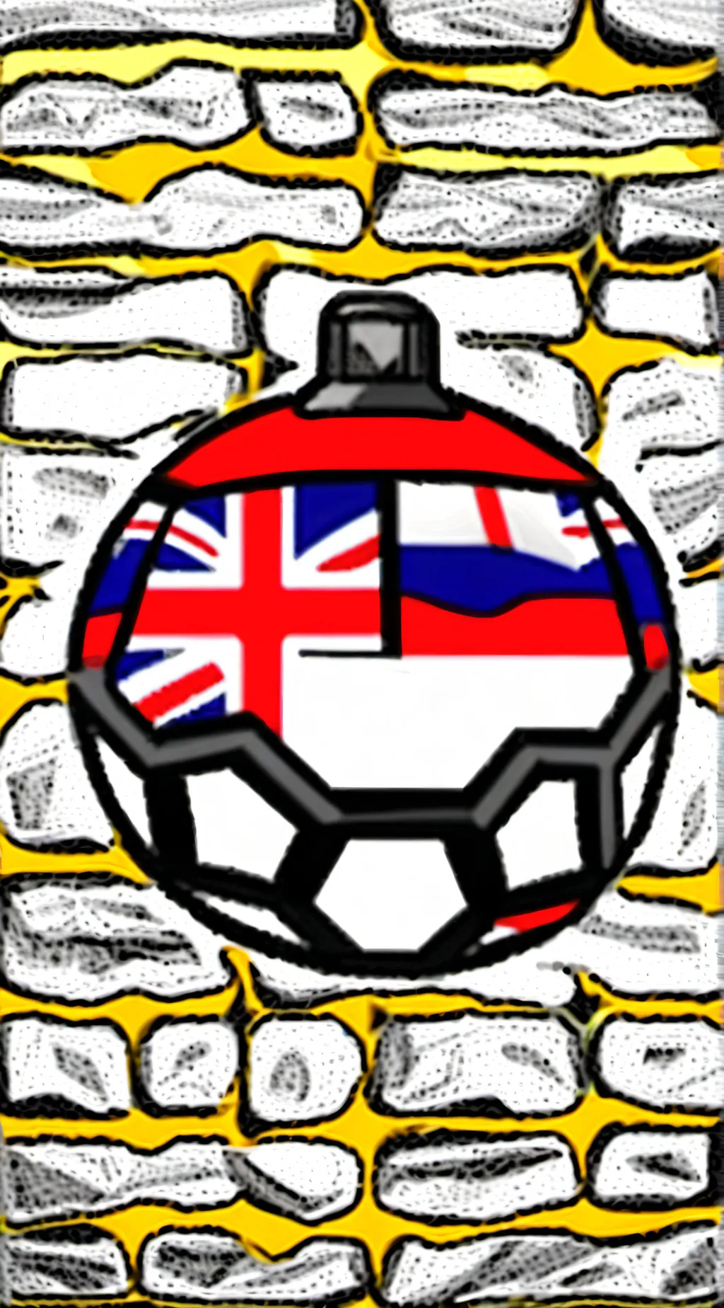 ai character: UK country ball background
