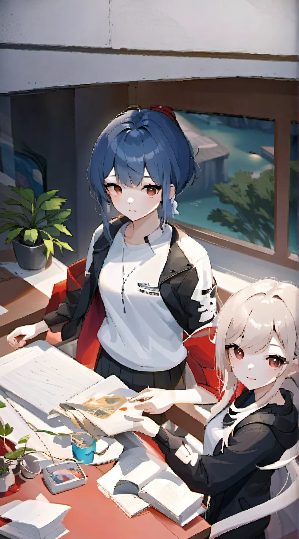 ai character: sarah and brook background