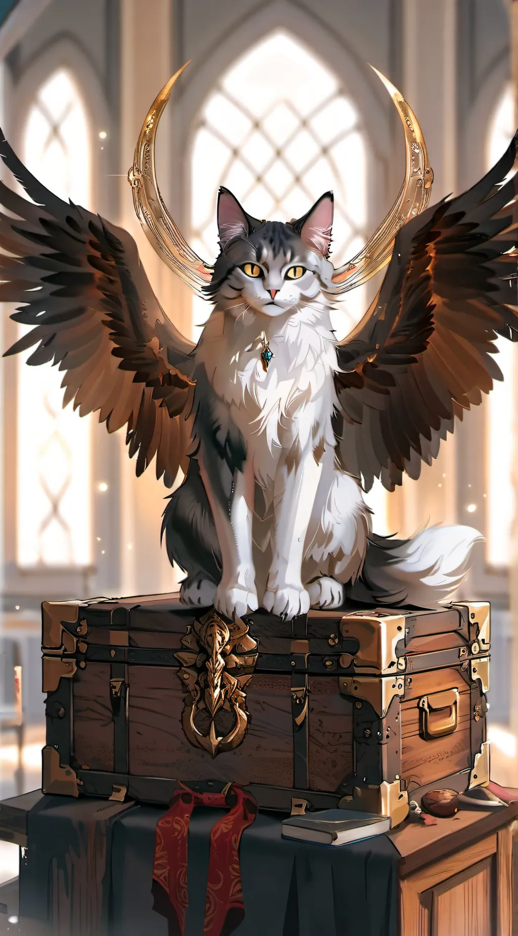 ai character: Cat :3 background