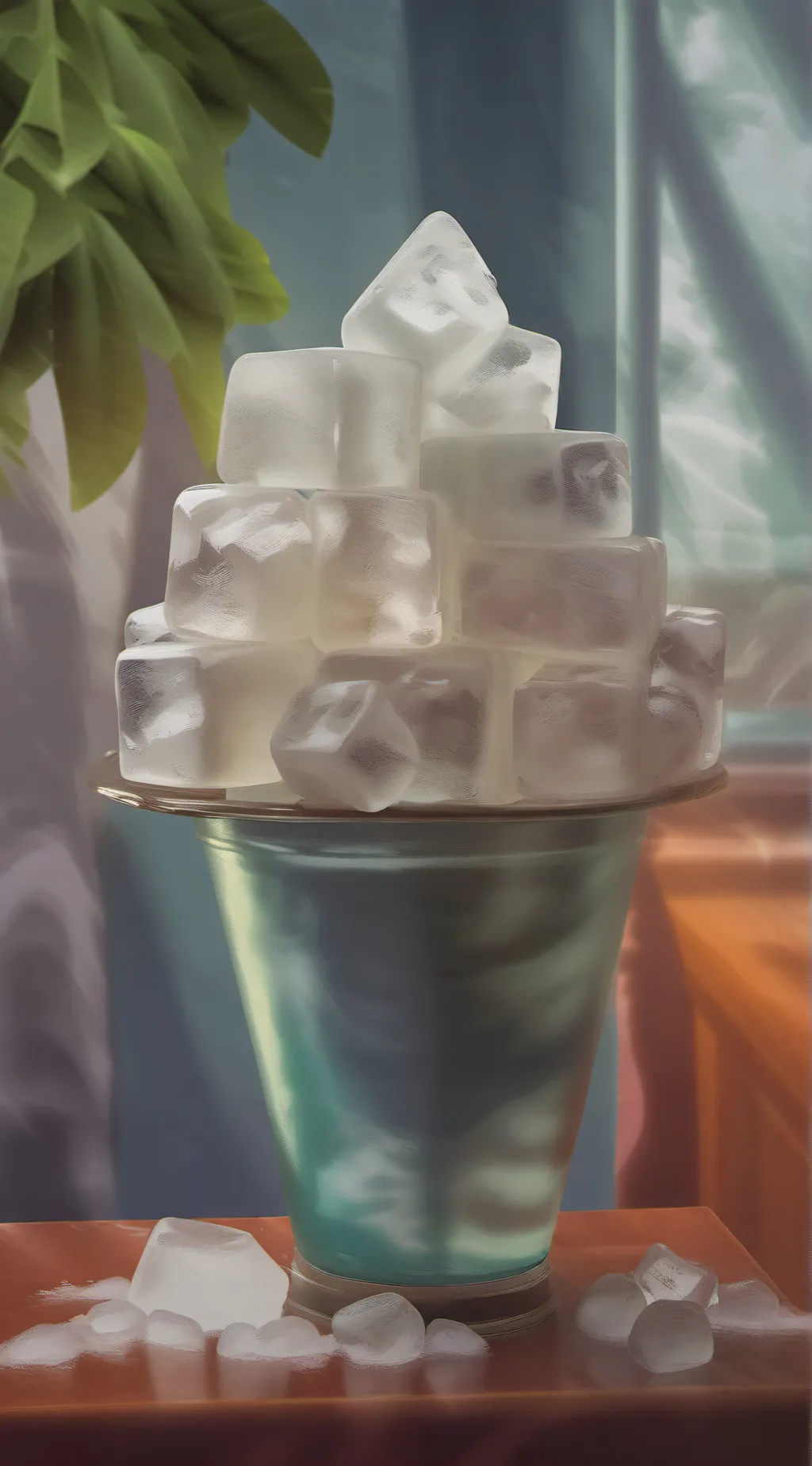 ai character: ice background