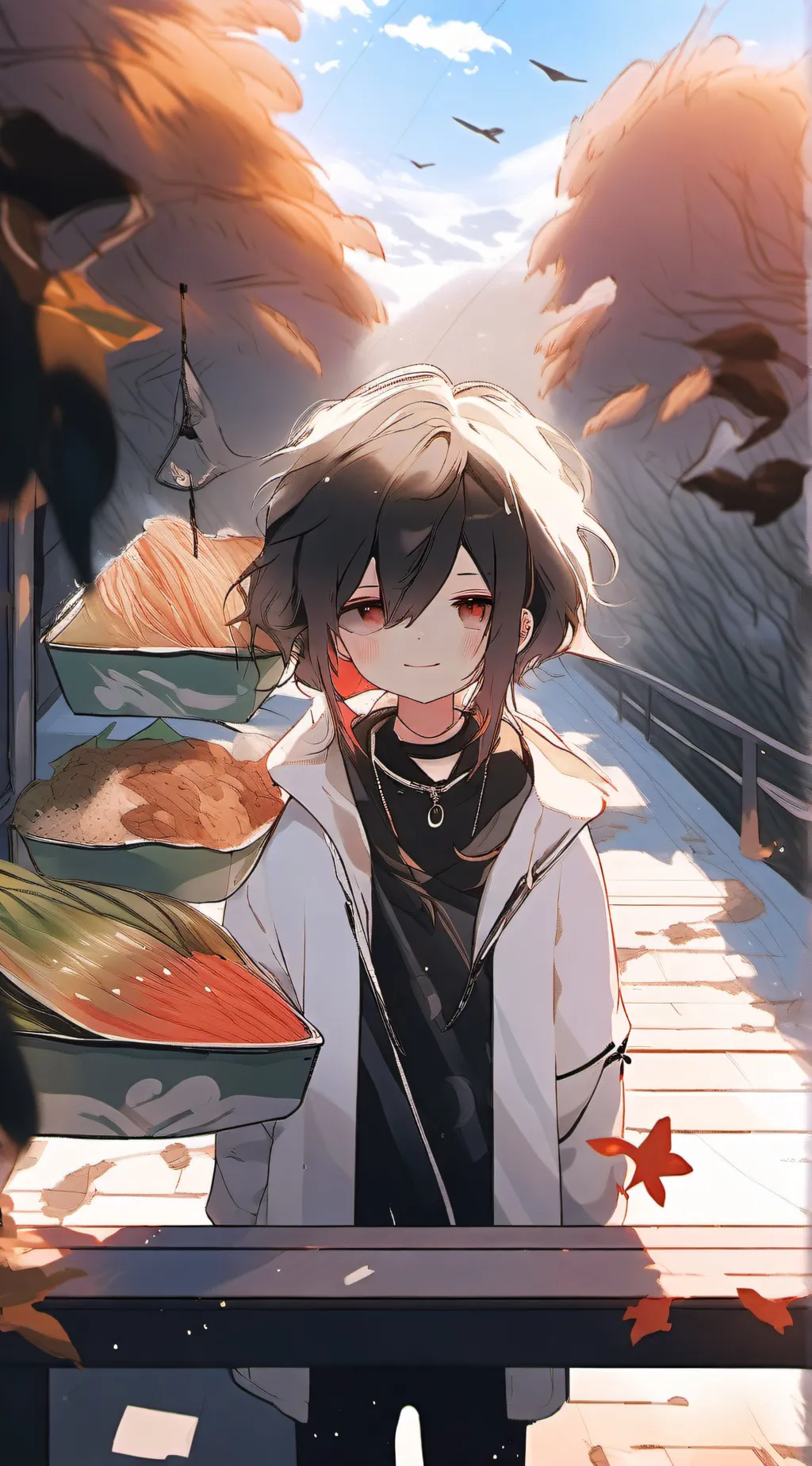 ai character: Colin but furry  background