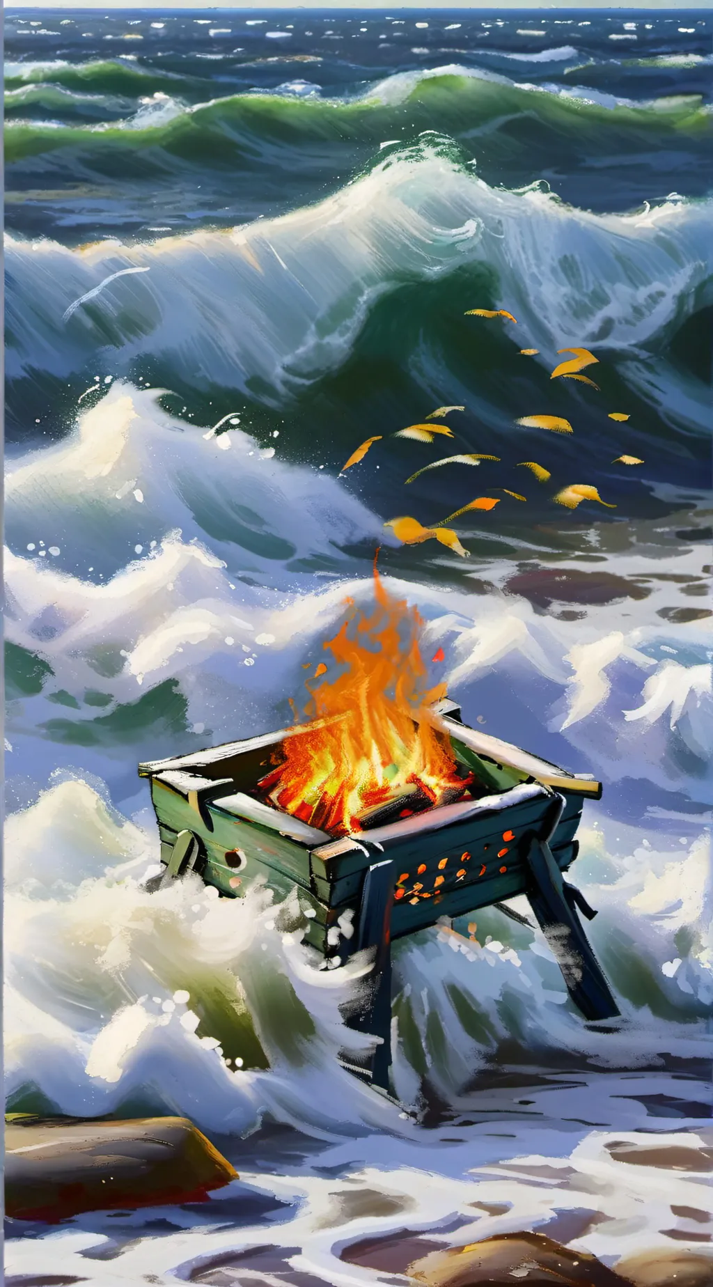 ai character: The Elemental War background