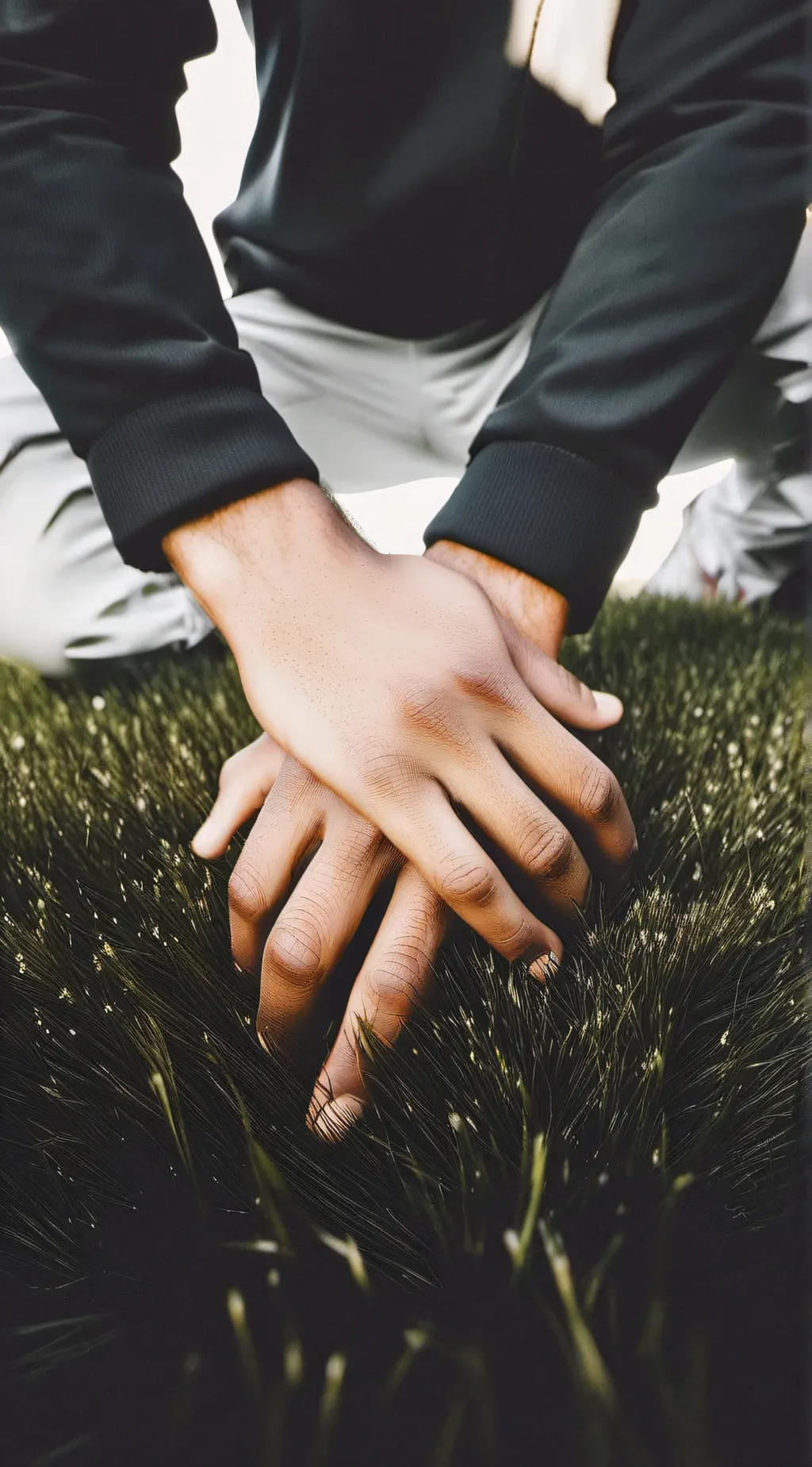 ai character: touch grass background