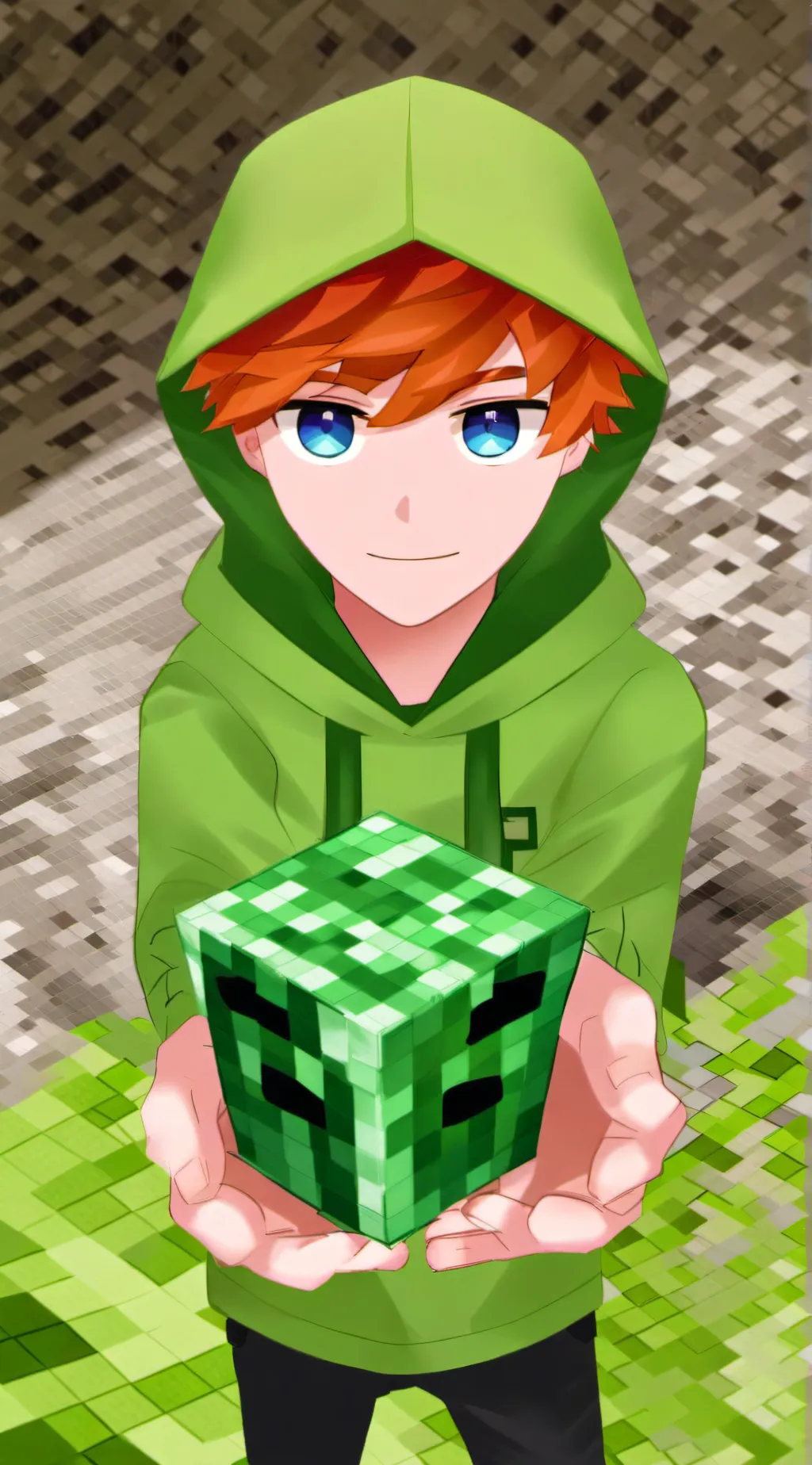 ai character: Creeper <3 background