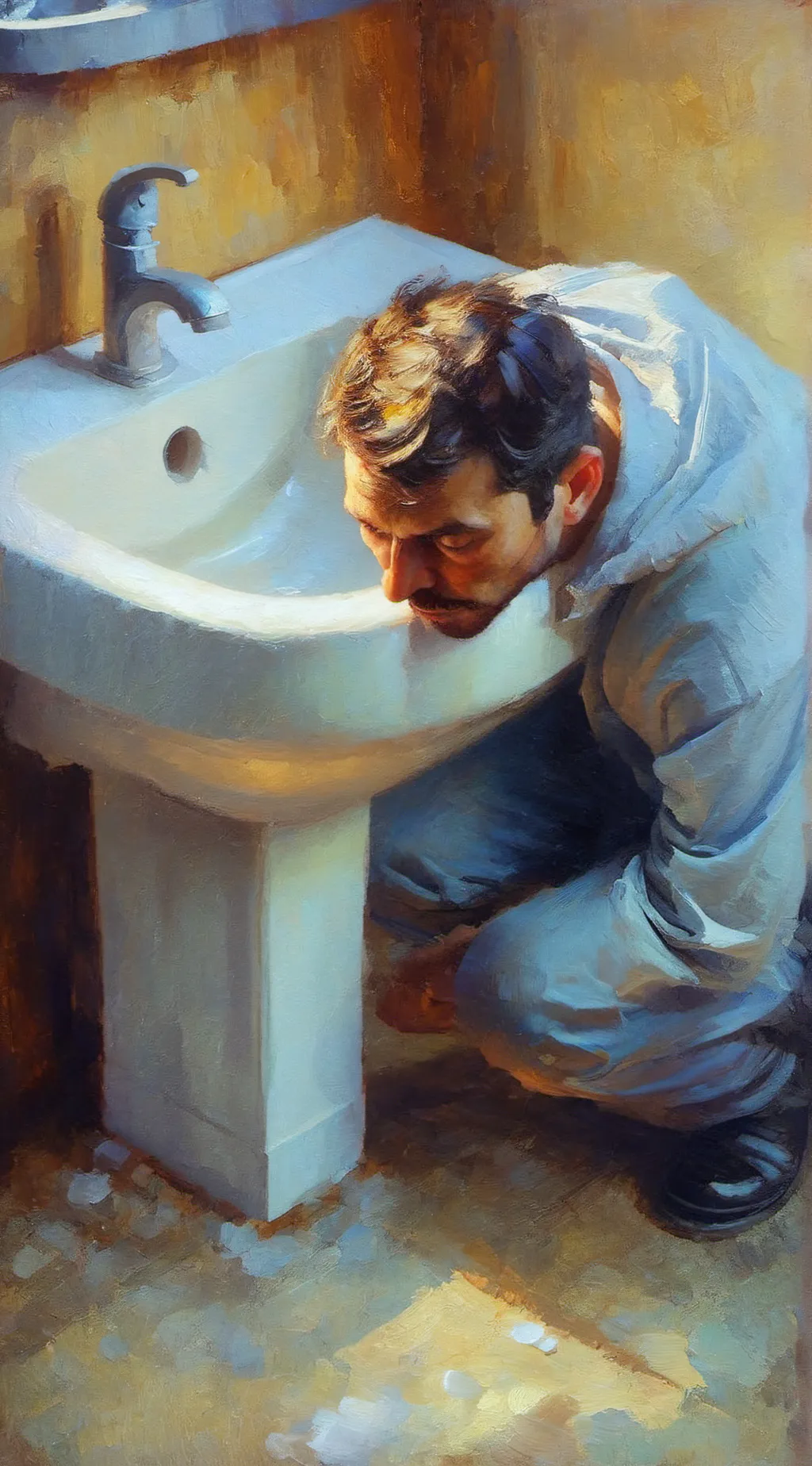 ai character: Patrick  background