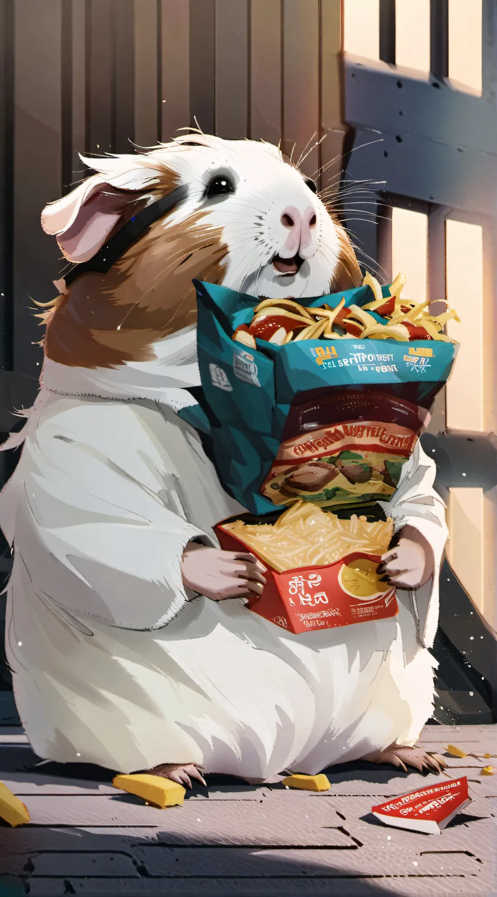 ai character: Guinea pig  background