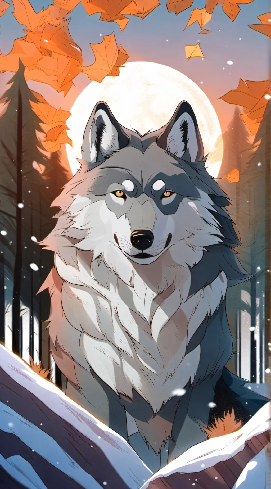 ai character: wolfy school background