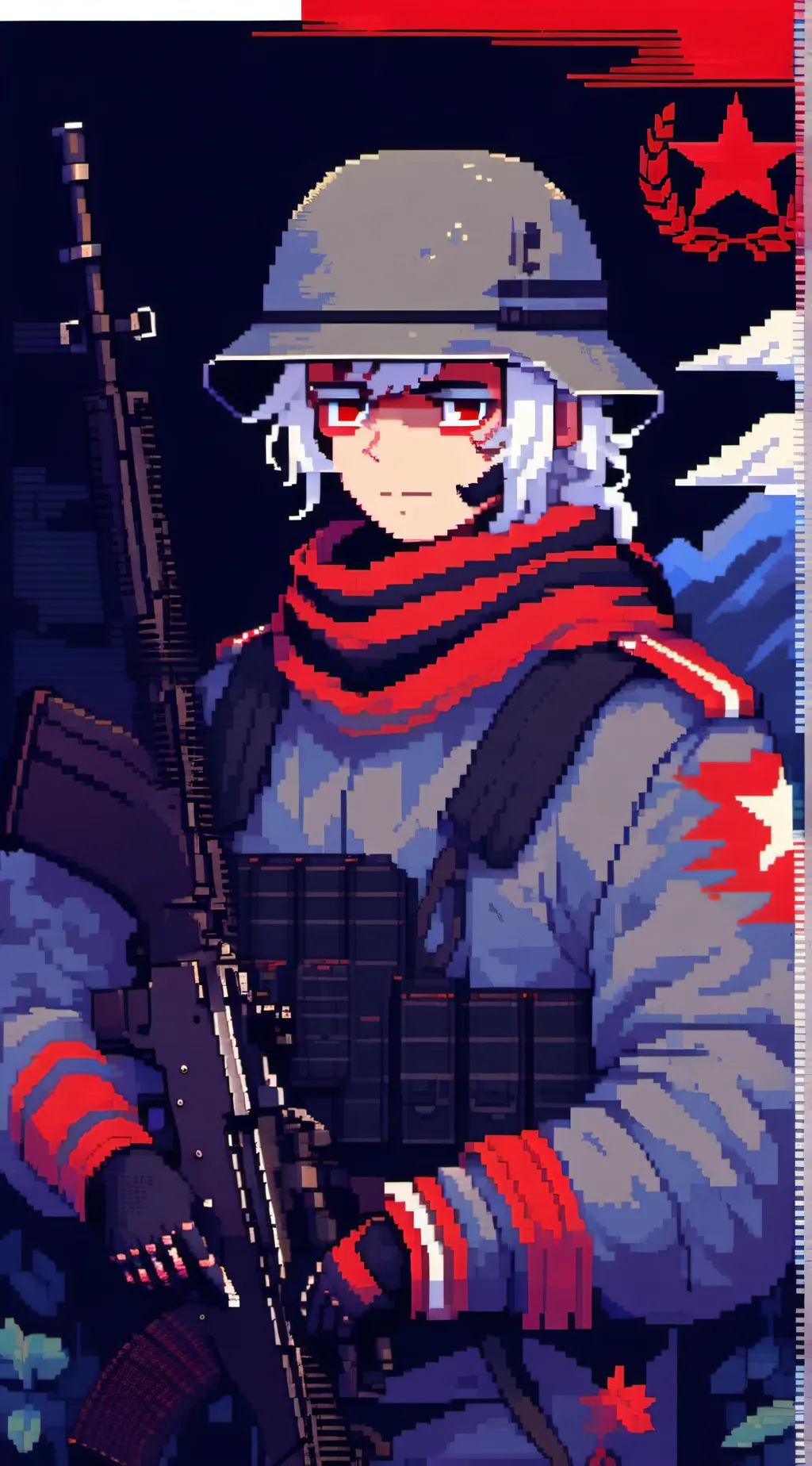 ai character: soviet in UA ZISH background