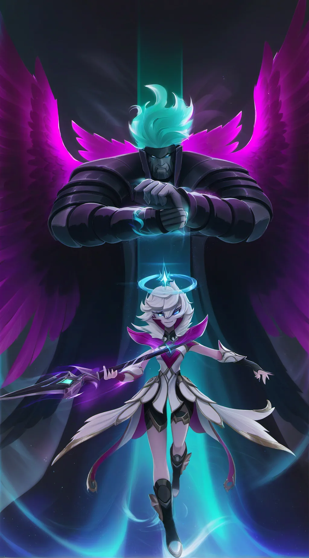 ai character: angel × husker  background