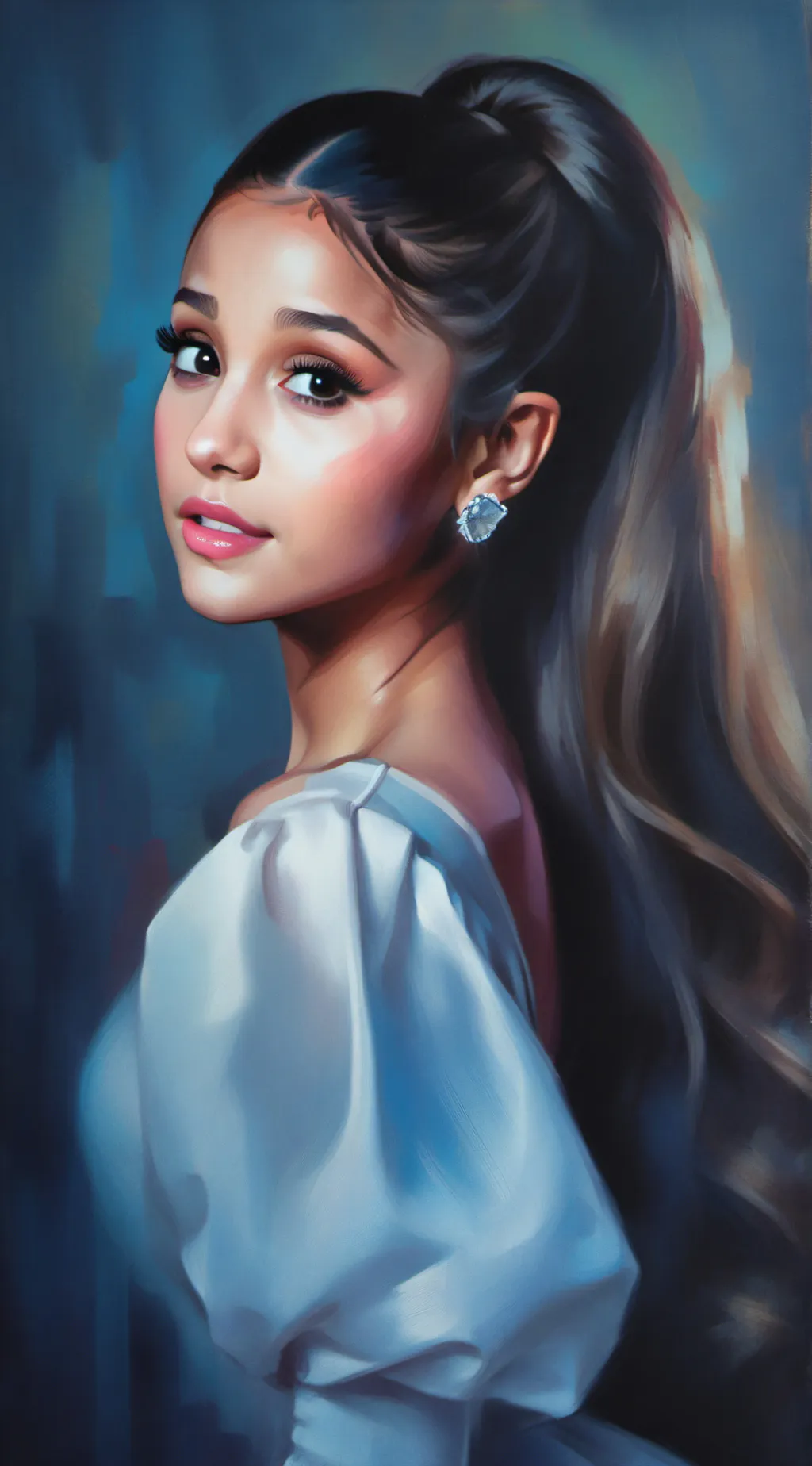 ai character: Ariana grande background