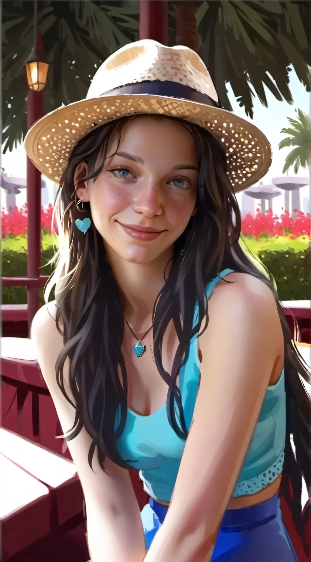 ai character: Sandy background