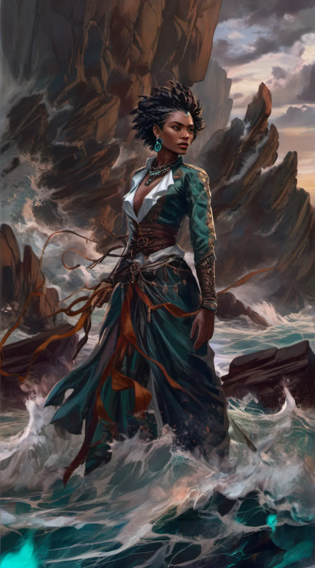 ai character: Dawn background