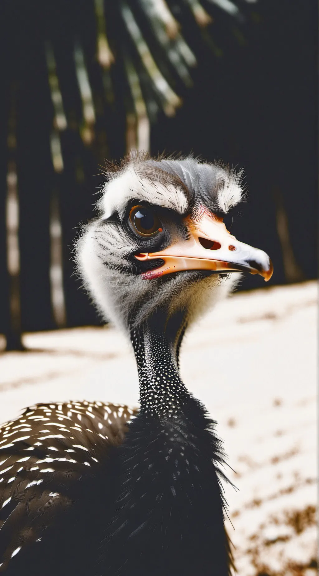 ai character: Ostrich mating  background