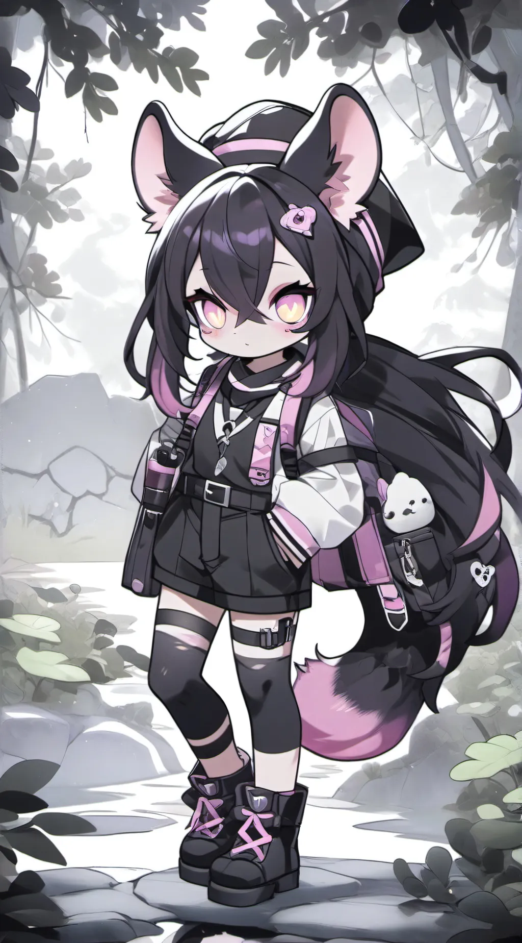 ai character: Salem the skunk background