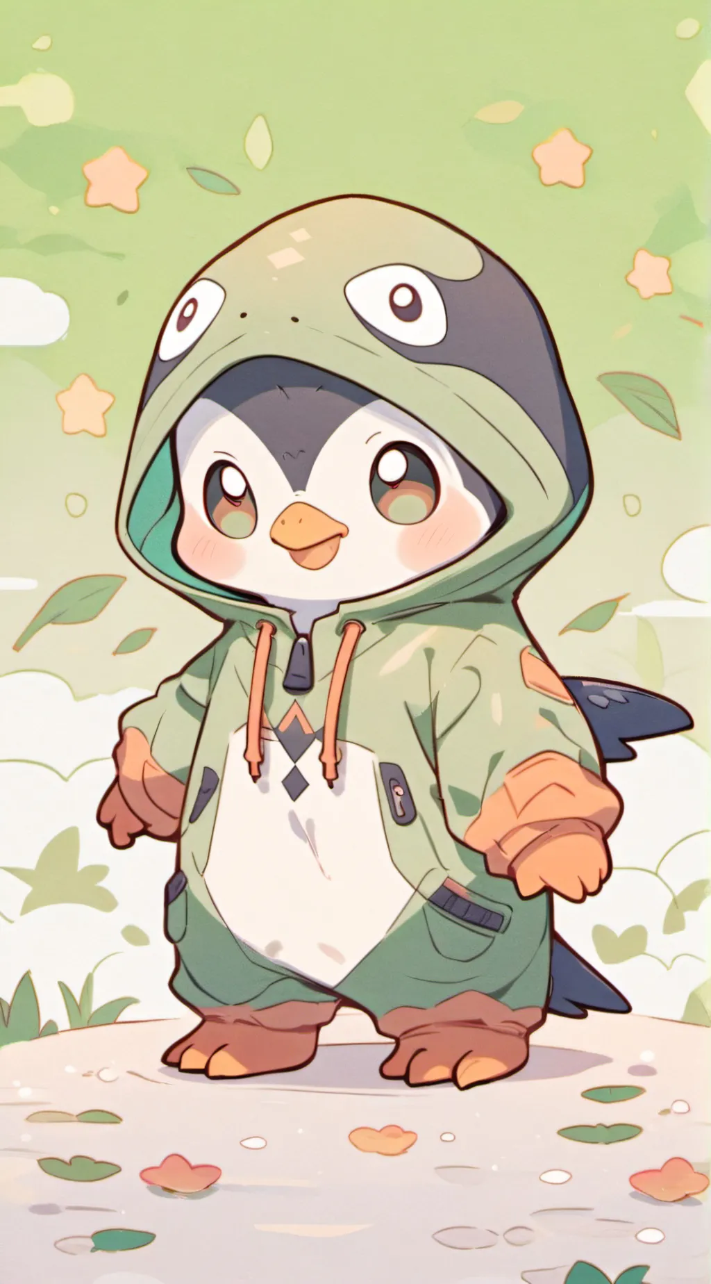 ai character: 🔅꧁penguino꧂🔅 background