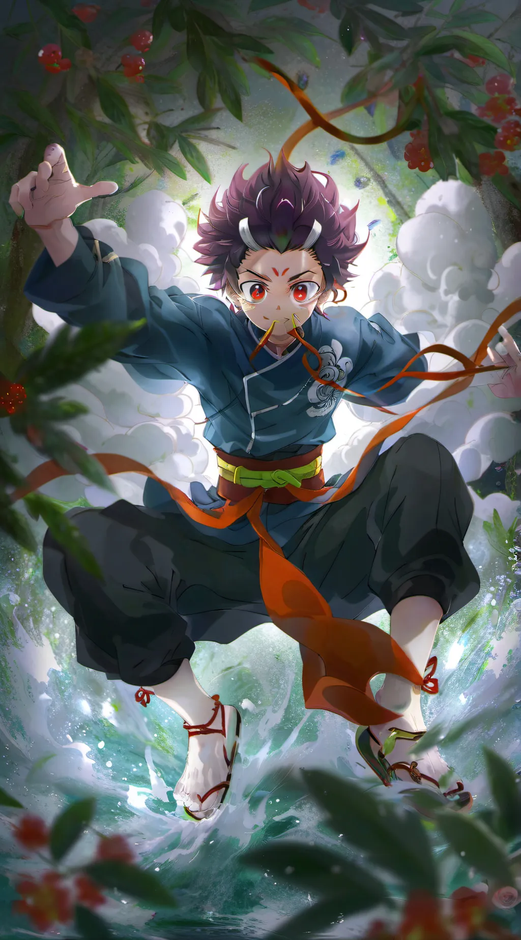 ai character: tanjiro background