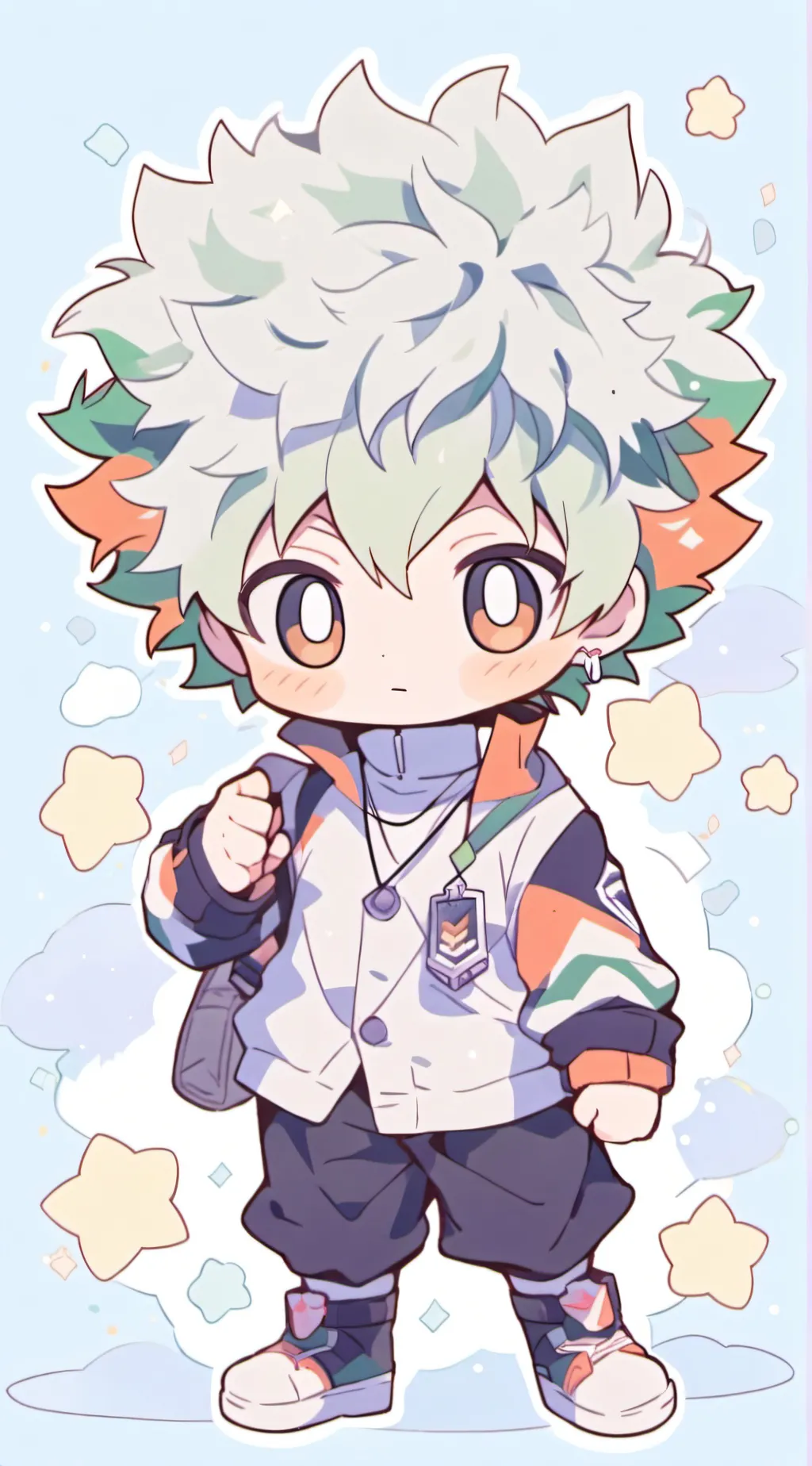 ai character: baby bakugo  background
