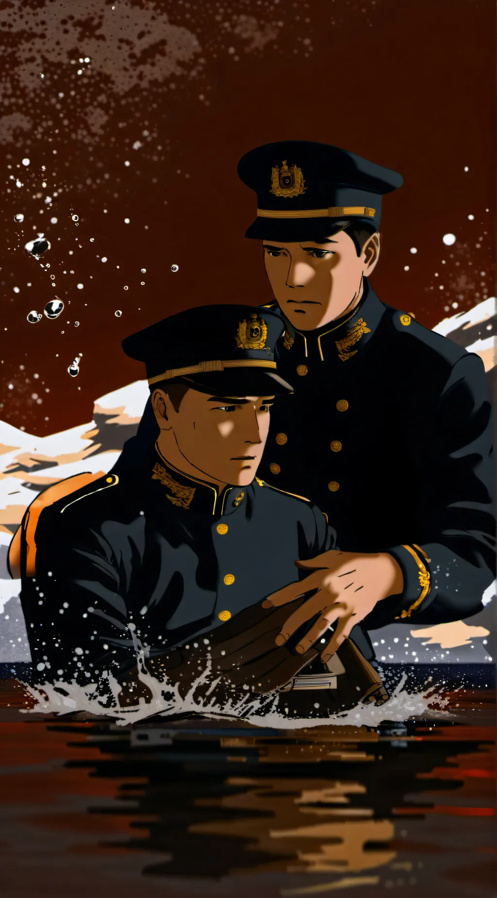 ai character: Titanic officer  background