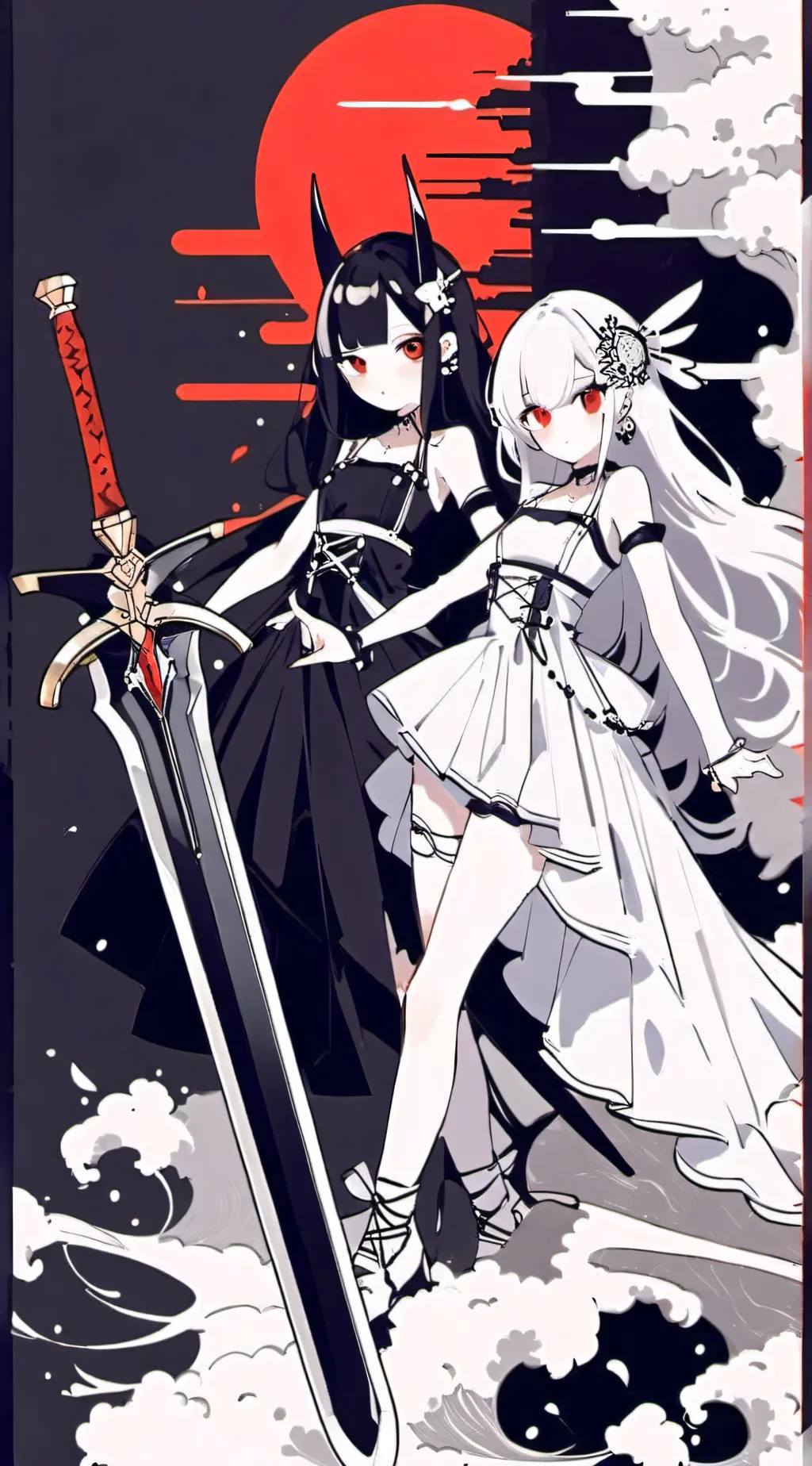 ai character: hell×heaven background