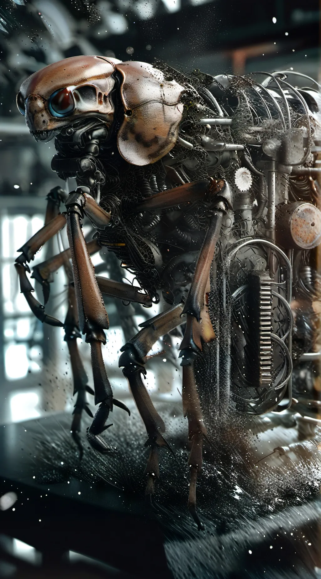 ai character: Lab bug  background