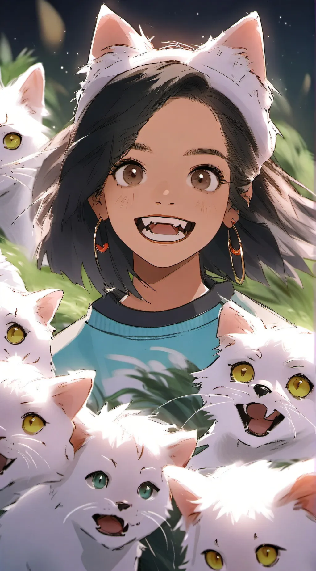 ai character: jenna ortegabutcat background