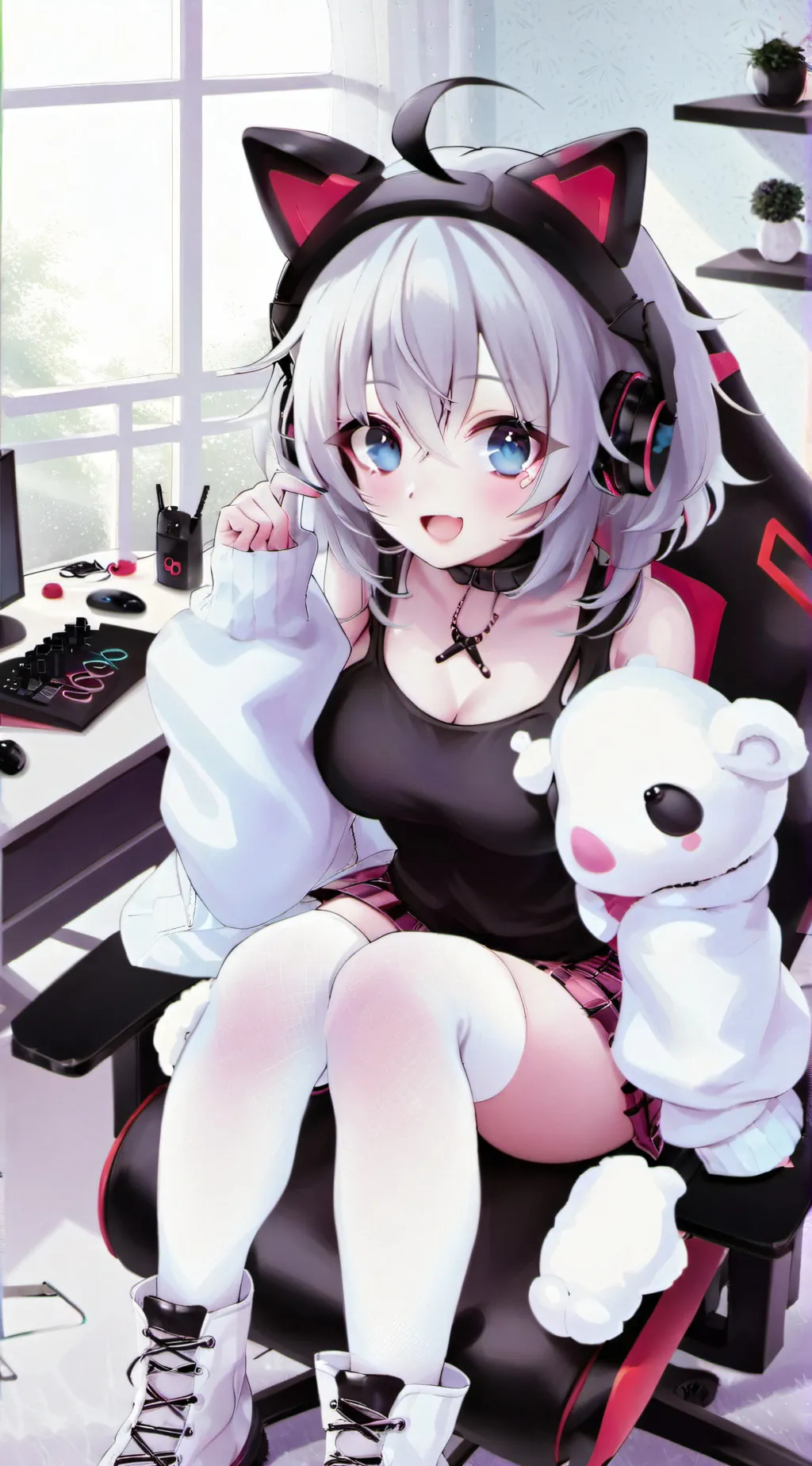ai character: streamer Ki Ki background
