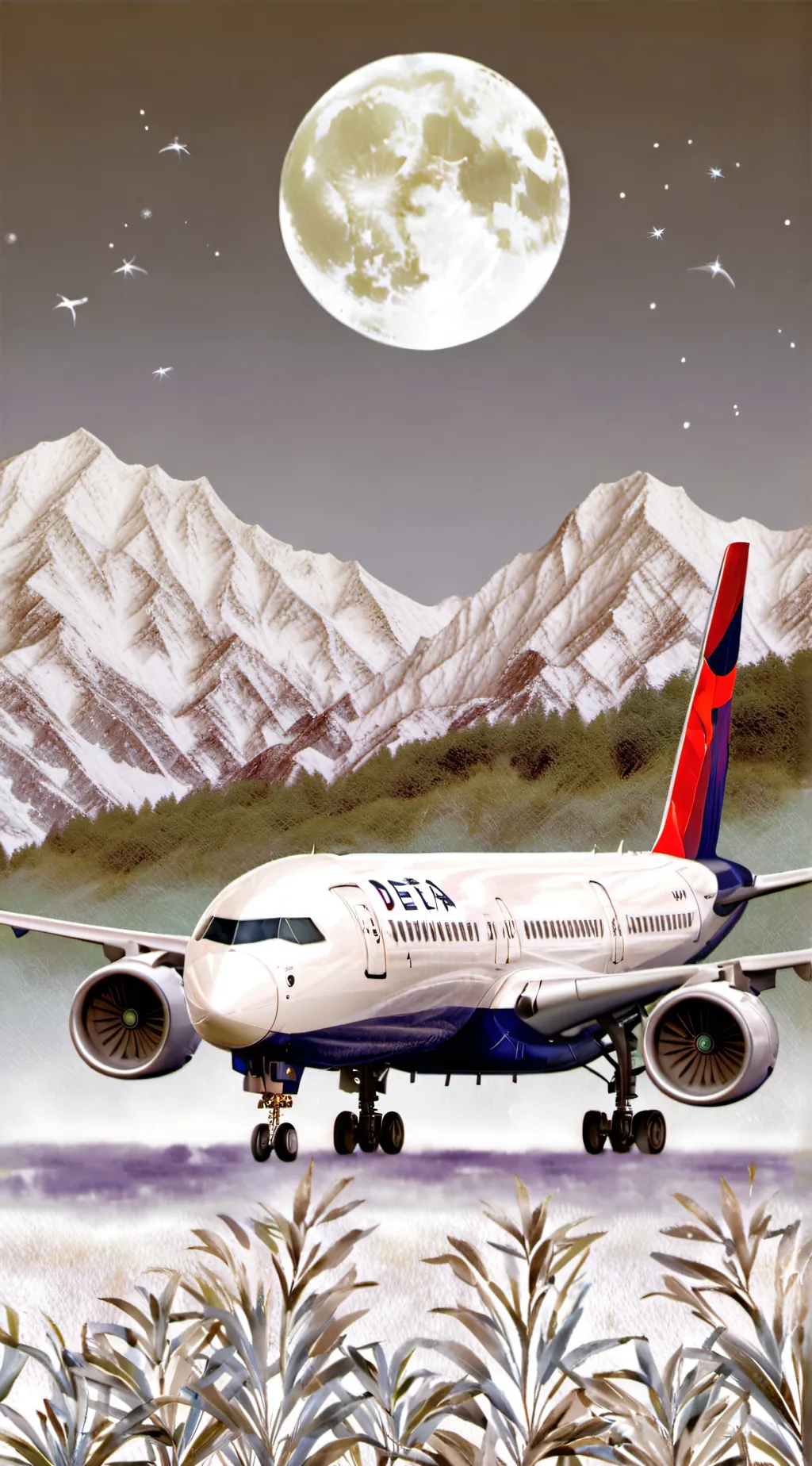 ai character: Delta Airlines 15A background