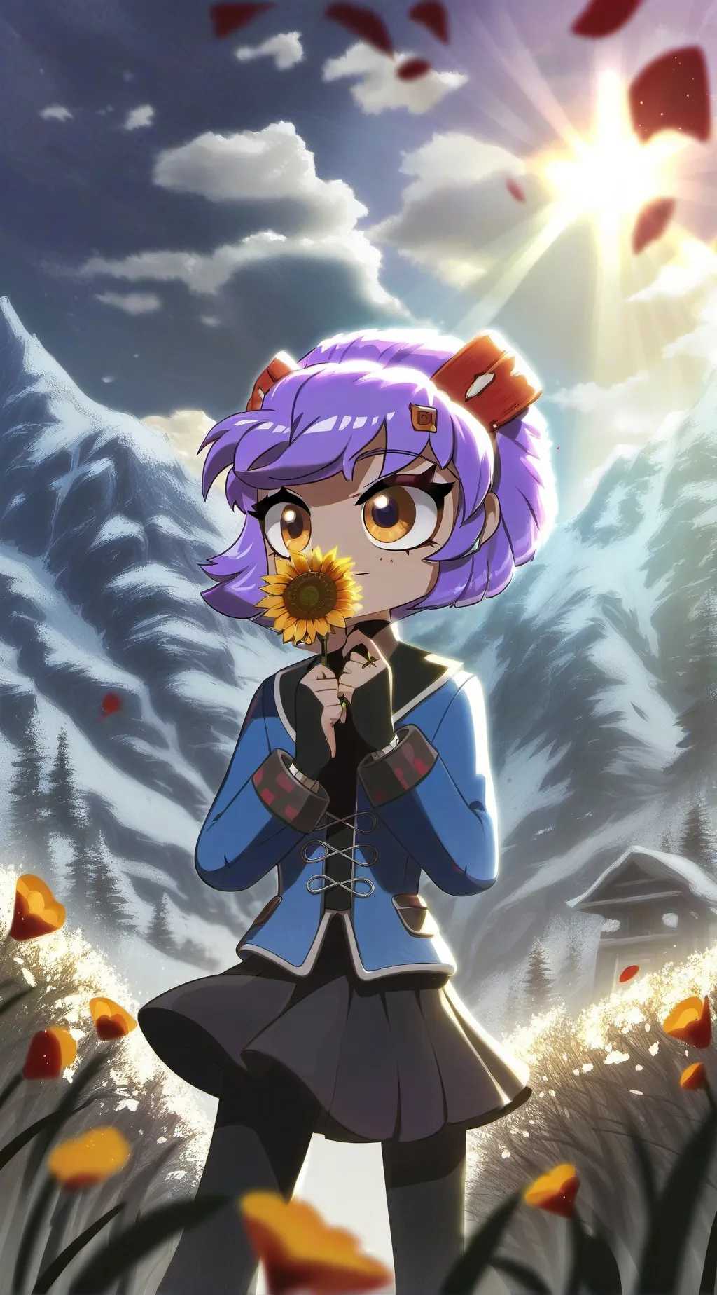 ai character: sunny background