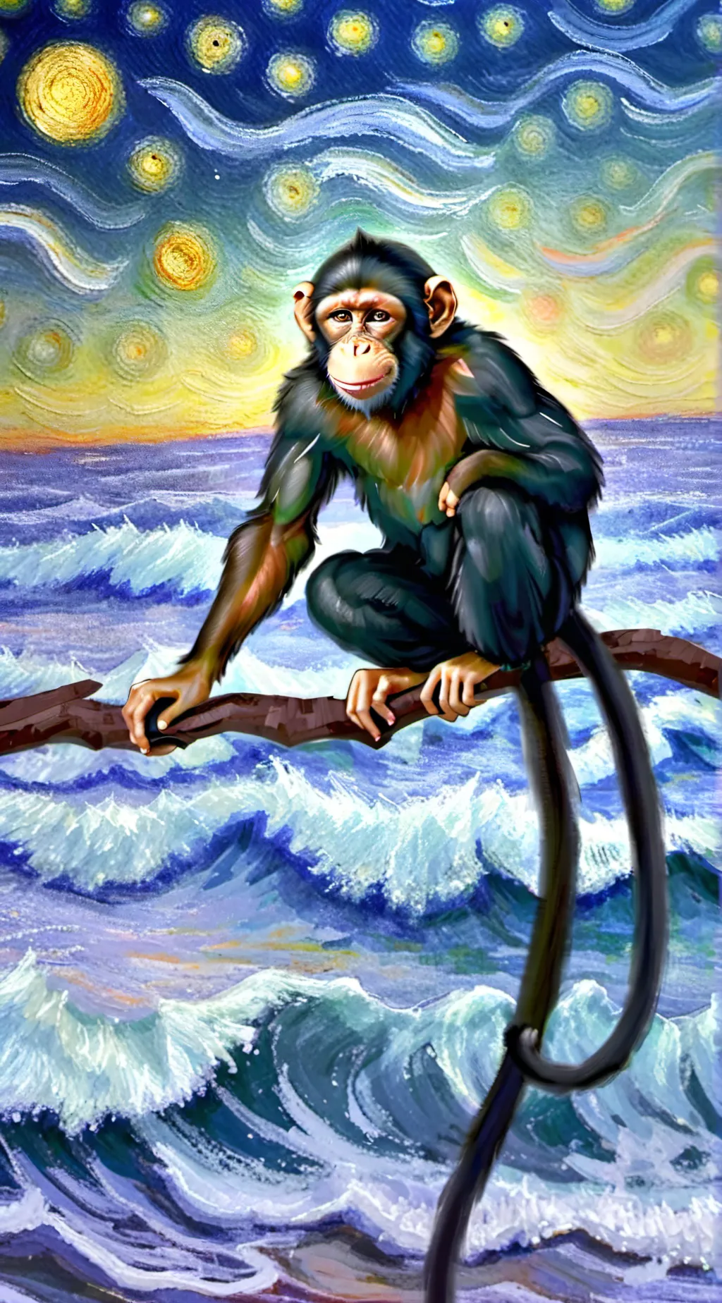ai character: monkey background