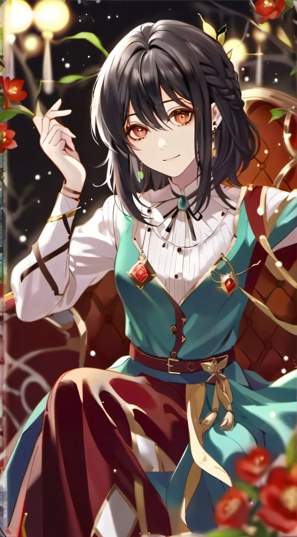 ai character: Emo goth girl background