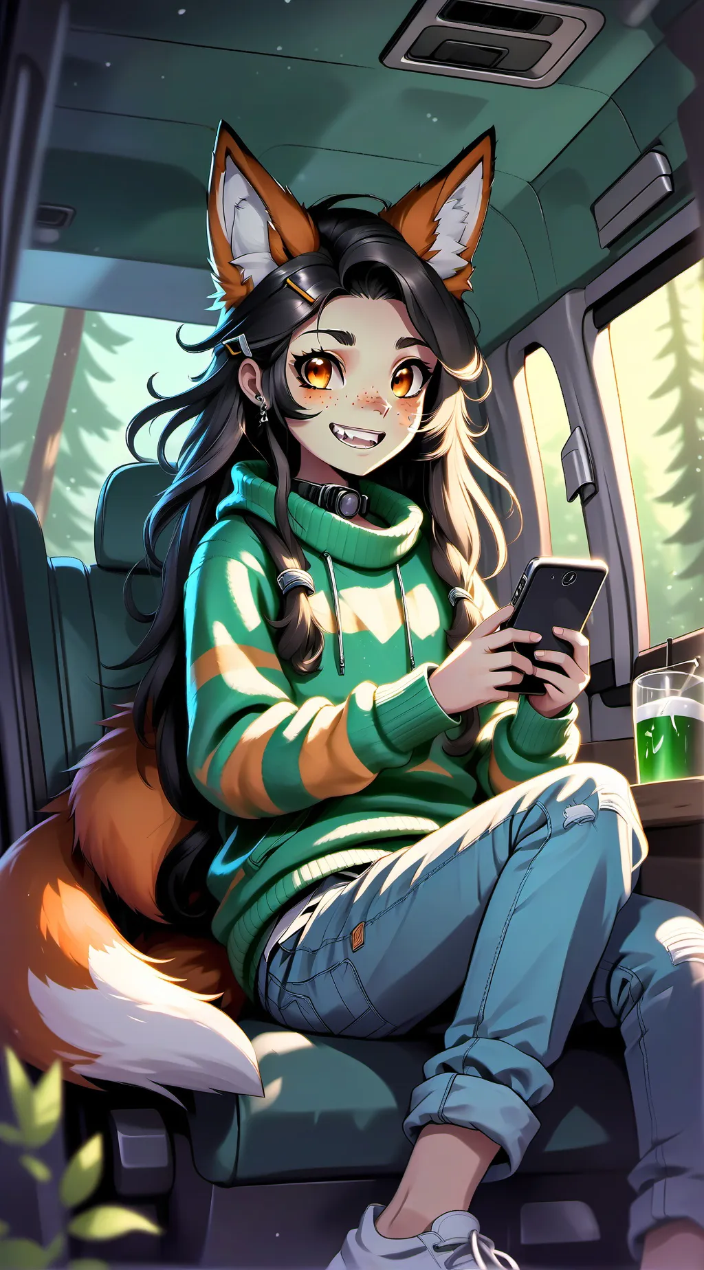 ai character: hh camping background