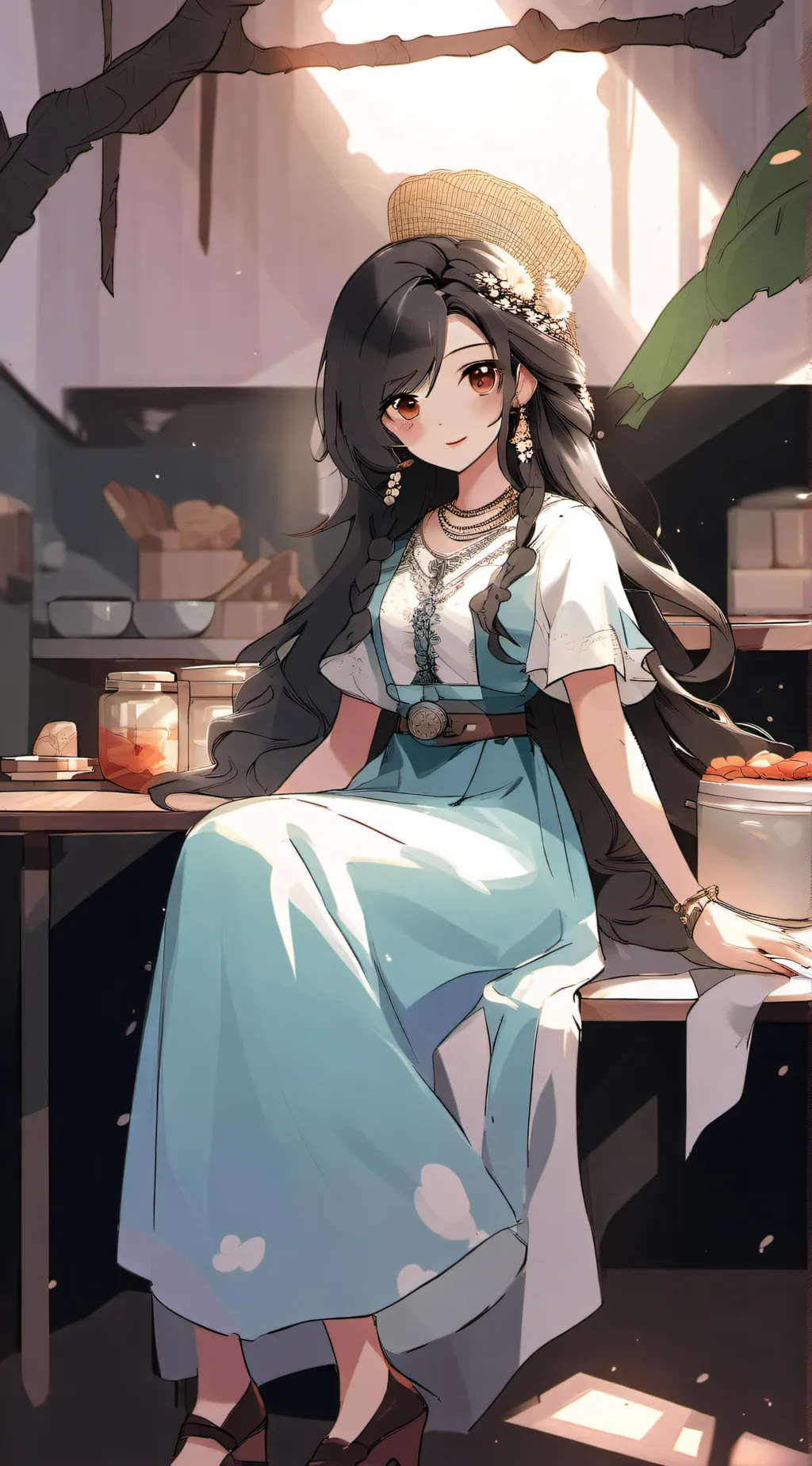 ai character: girlie😎😎 background