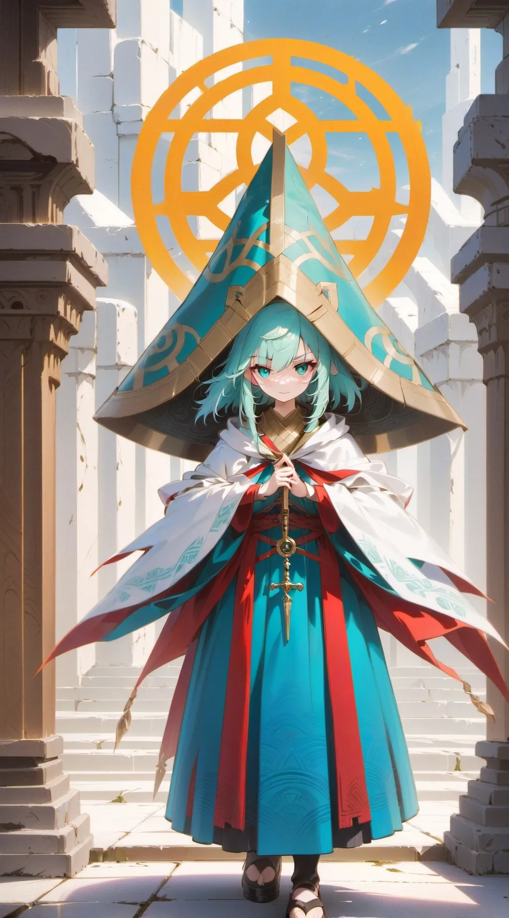 ai character: Miss circles  background